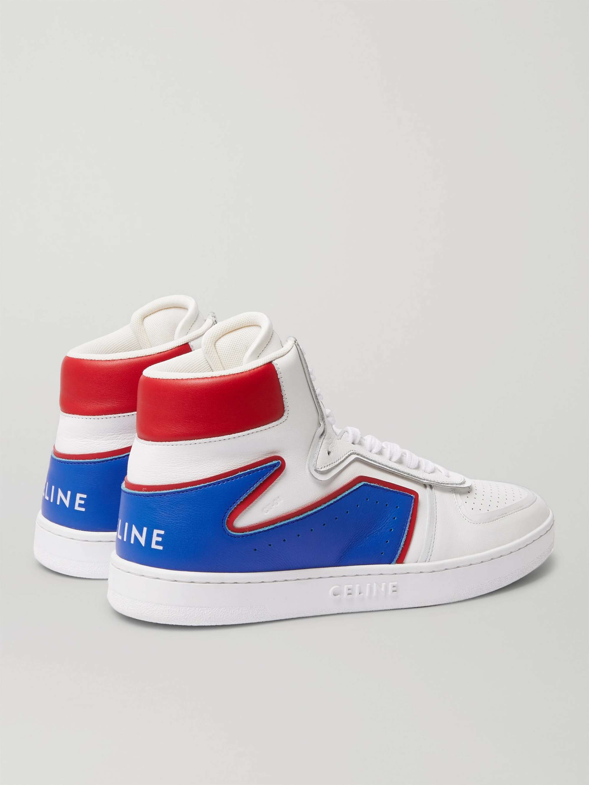 CELINE Z Leather High-Top Sneakers