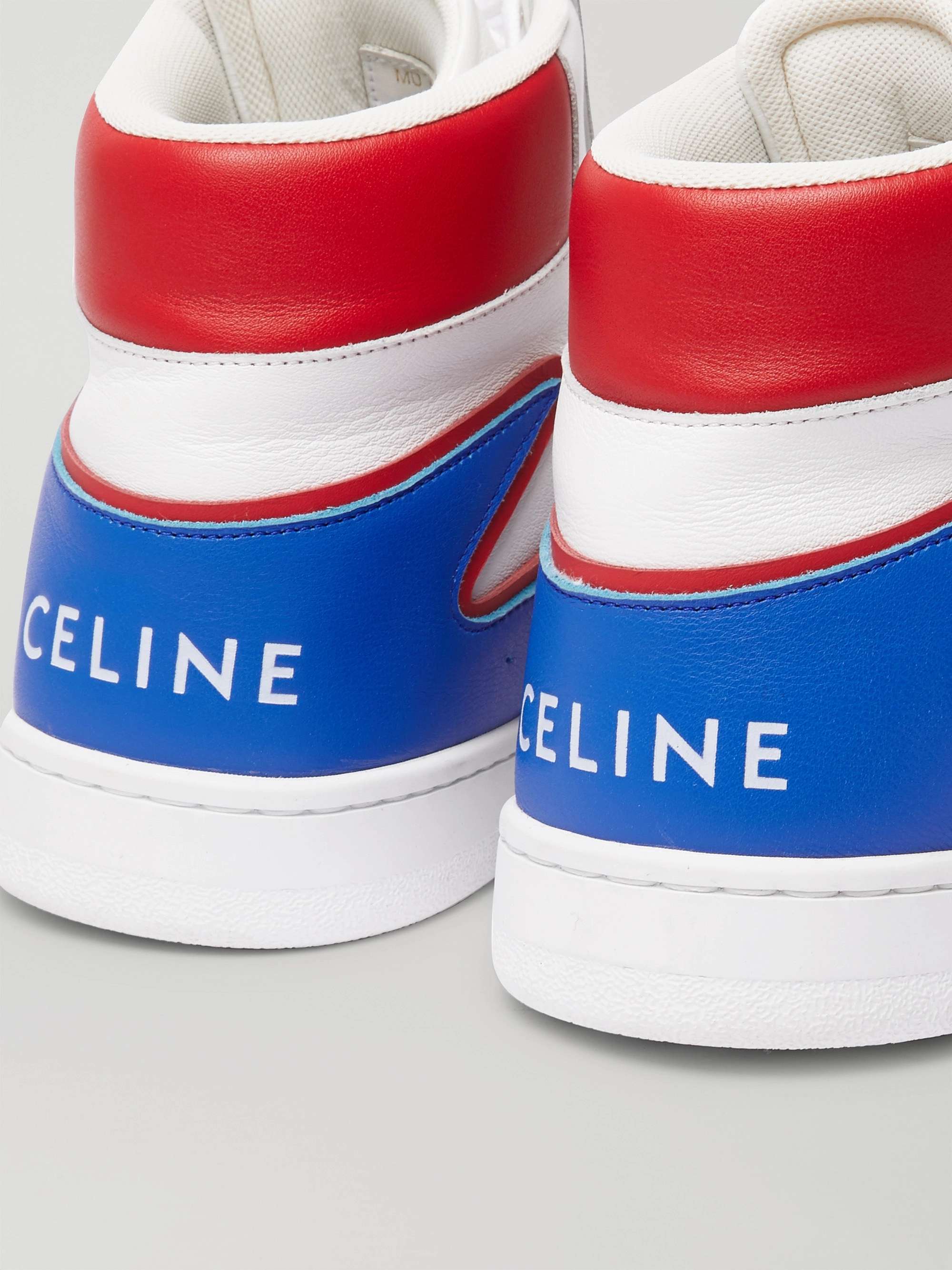 CELINE Z Leather High-Top Sneakers