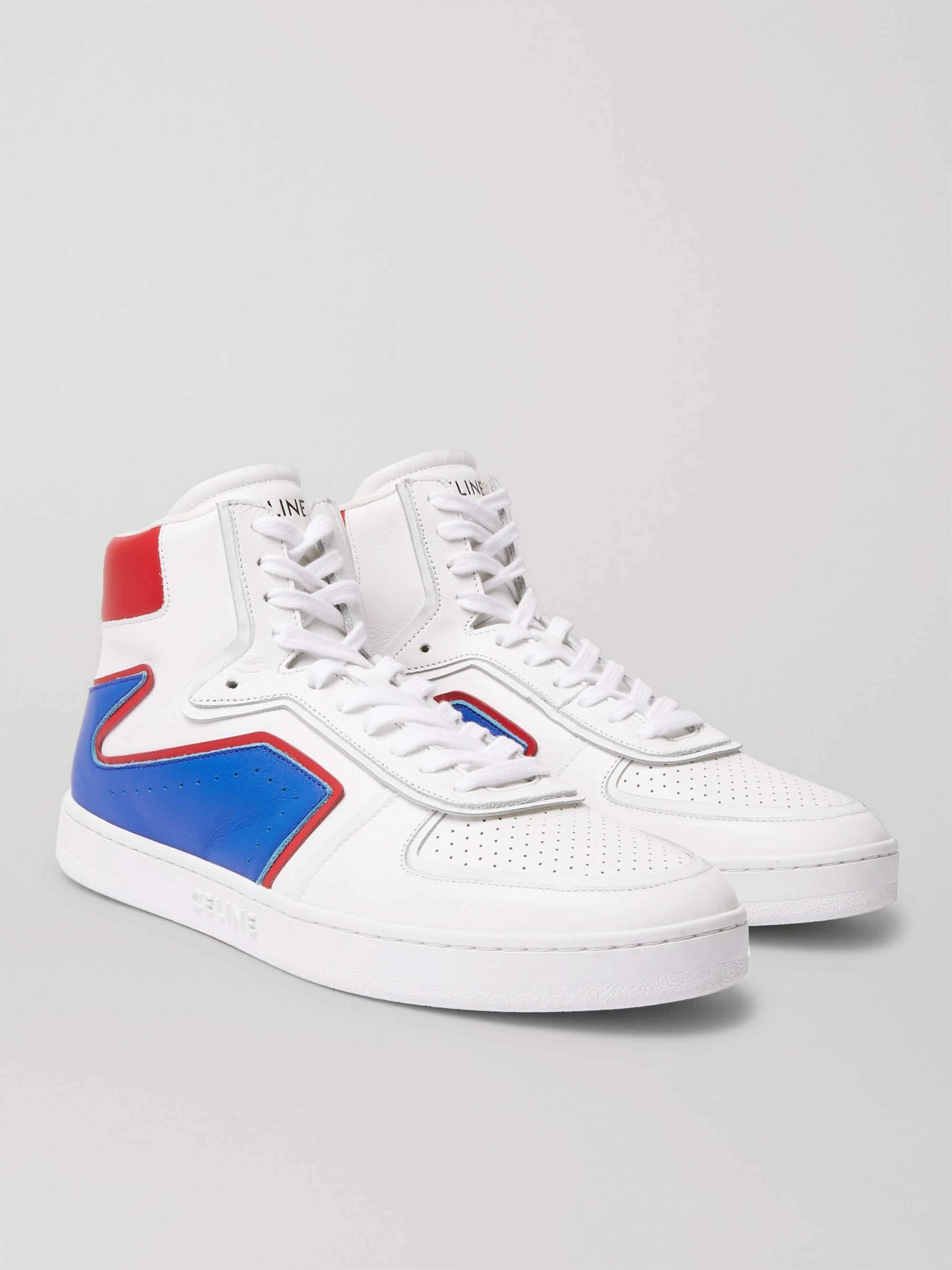 CELINE Z Leather High-Top Sneakers
