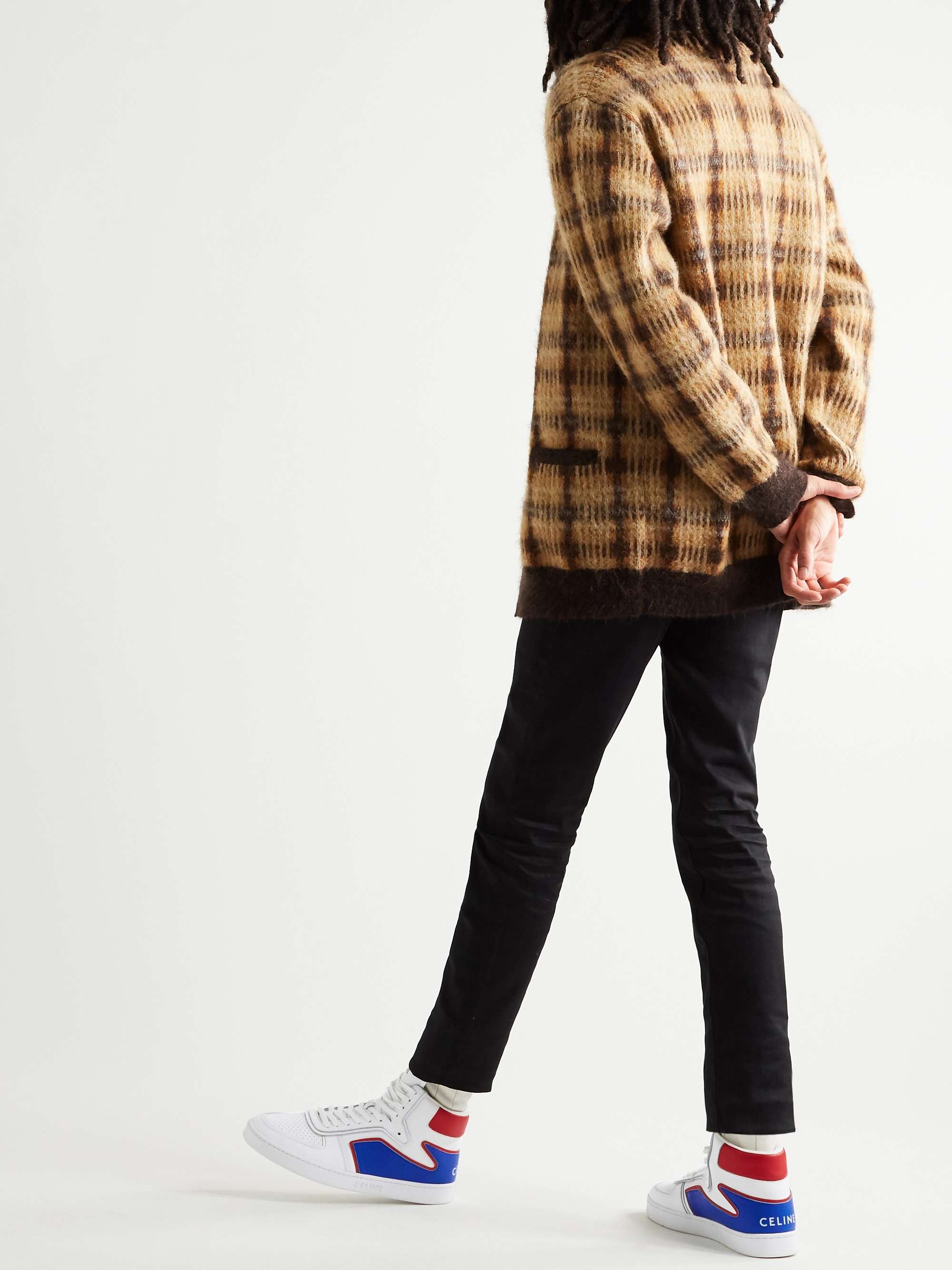 CELINE Z Leather High-Top Sneakers
