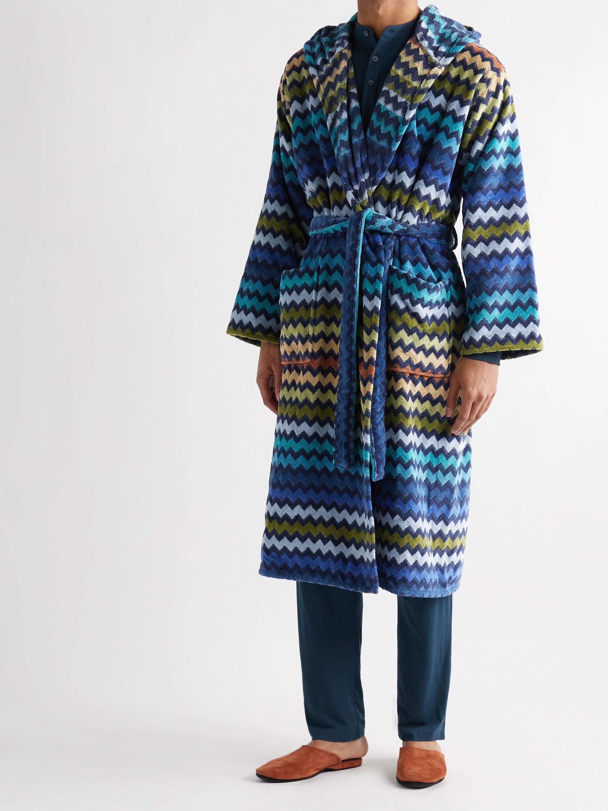 MISSONI HOME Warner Cotton-Terry Hooded Robe