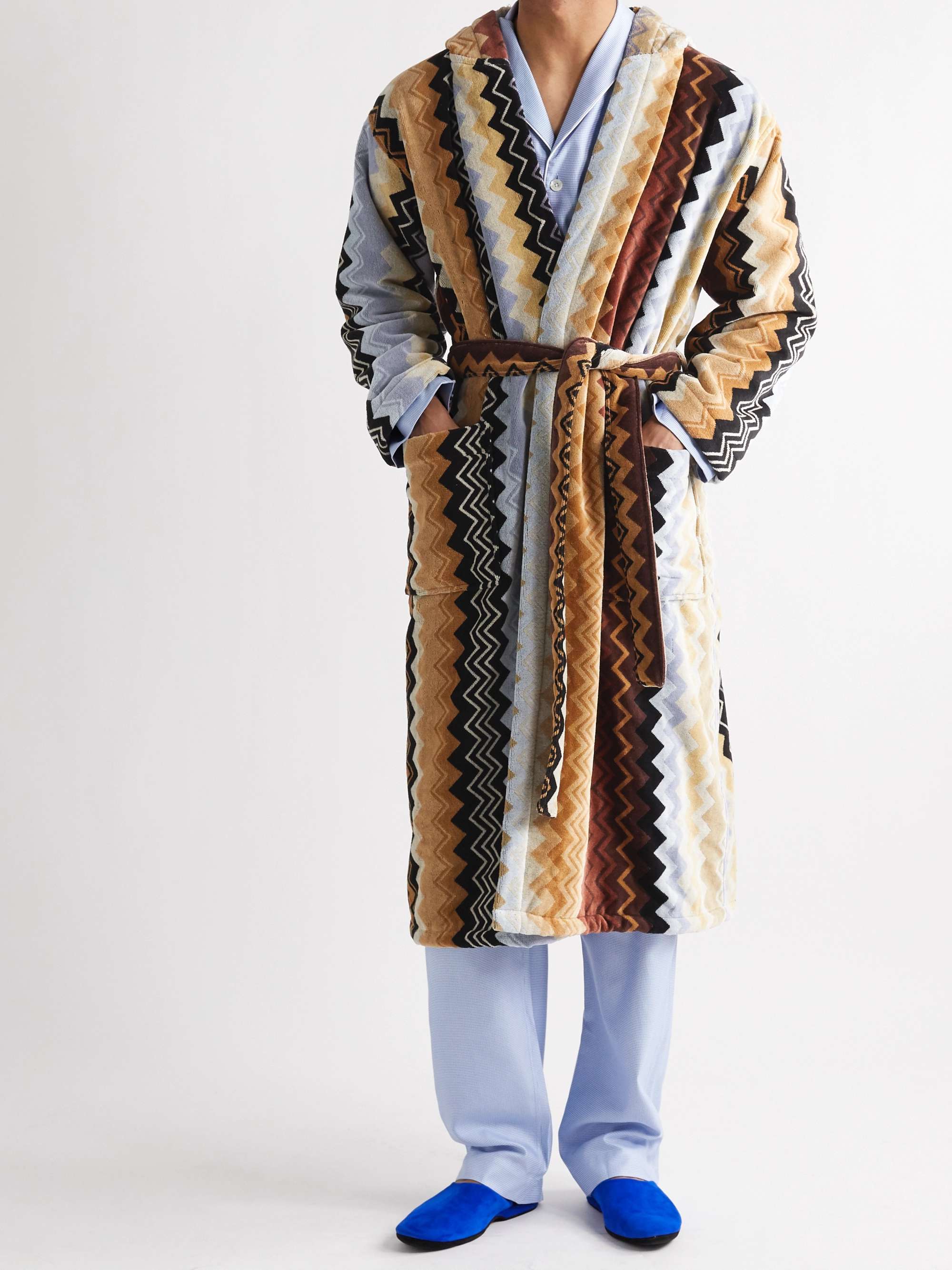 MISSONI HOME CottonTerry Hooded Robe for Men MR PORTER
