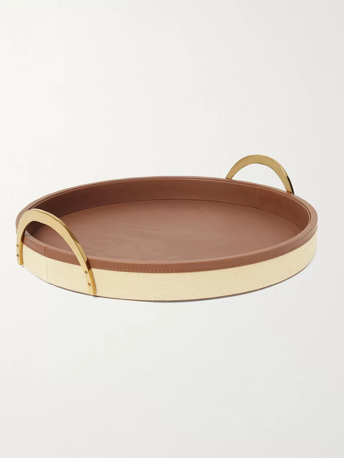  Ralph Lauren Home - Garrett Canvas, Leather And Brass Tray - Men - Neutrals 
