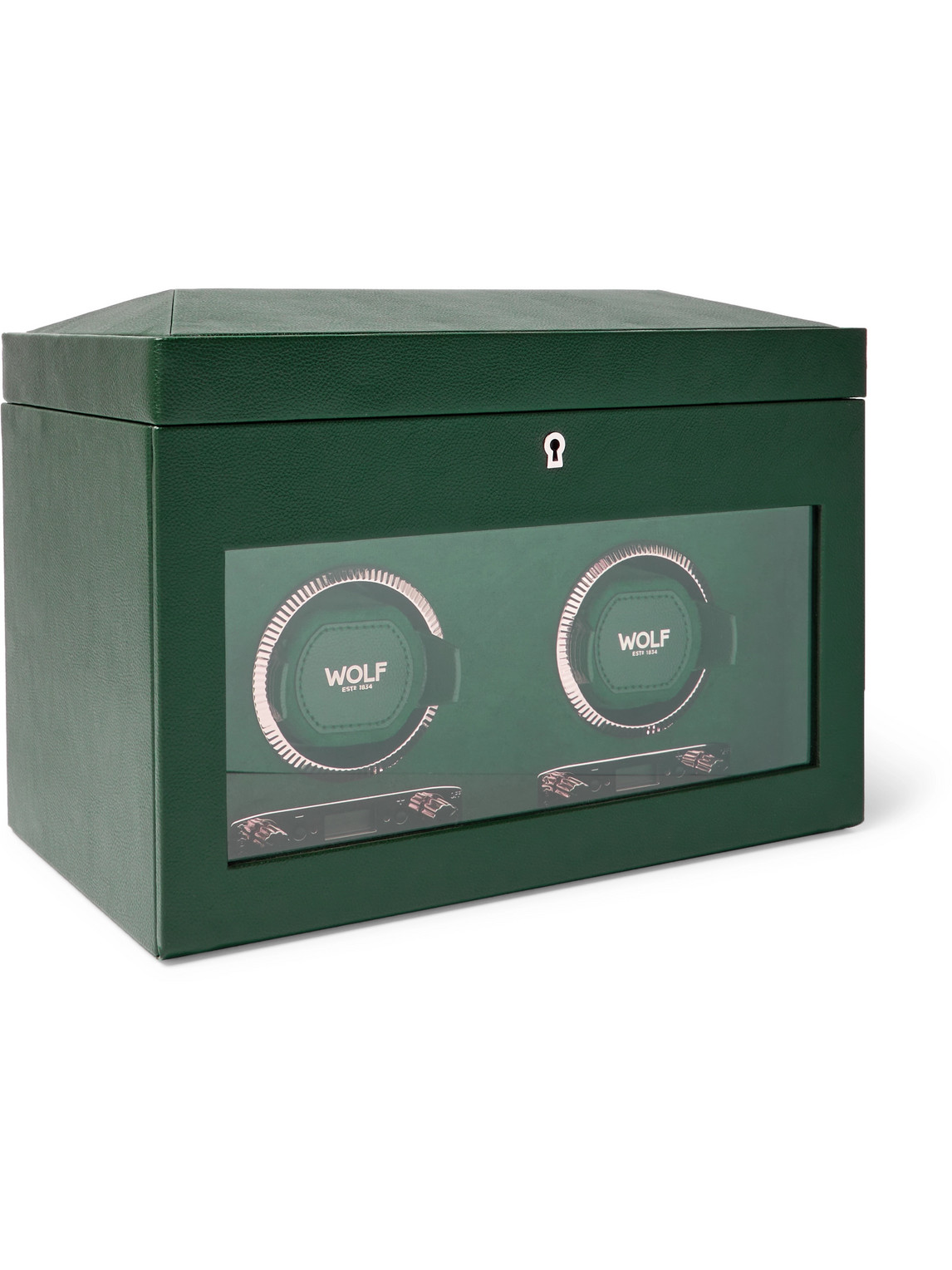 WOLF – British Racing Pebble-Grain Vegan Leather Double Watch Winder