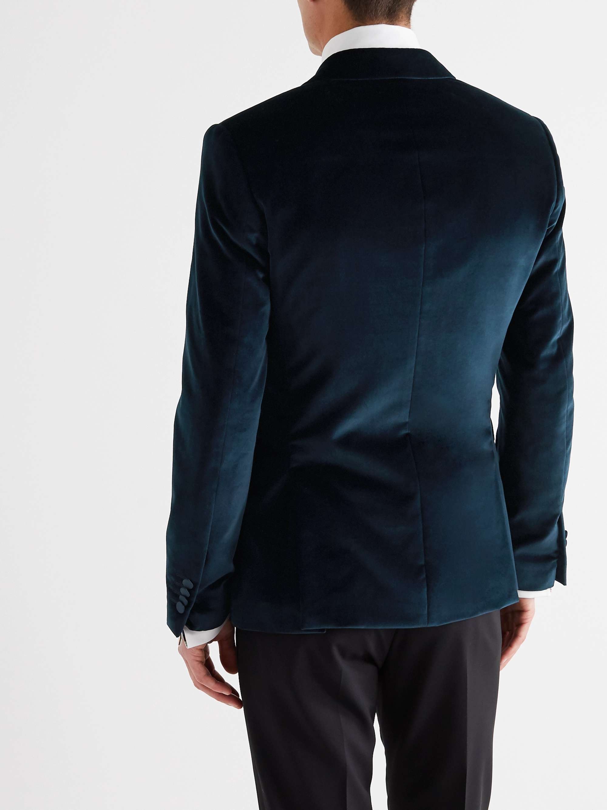 PAUL SMITH Slim-Fit Satin-Trimmed Cotton-Velvet Tuxedo Jacket for Men ...