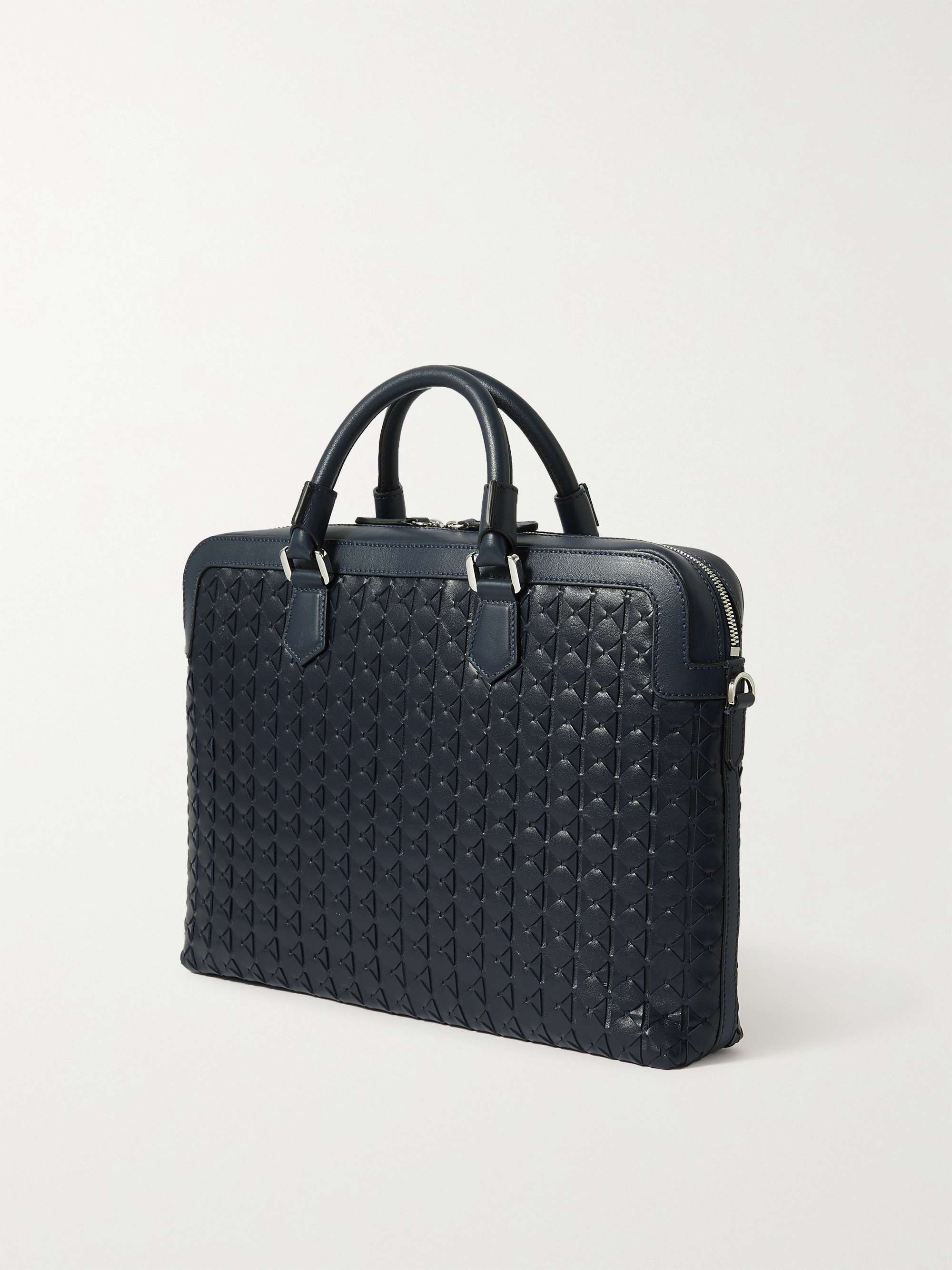 SERAPIAN Mosaico Leather Briefcase