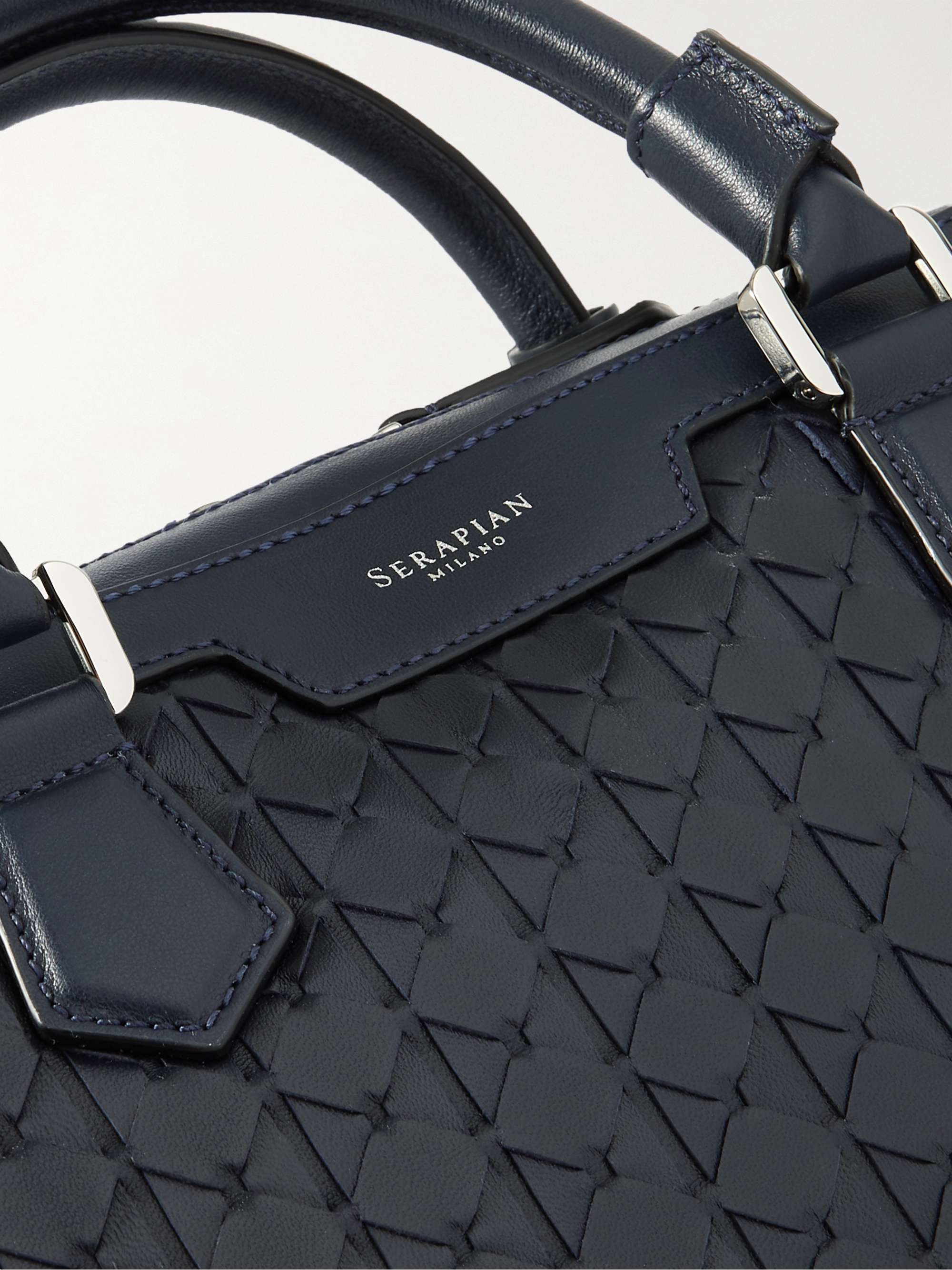 SERAPIAN Mosaico Leather Briefcase