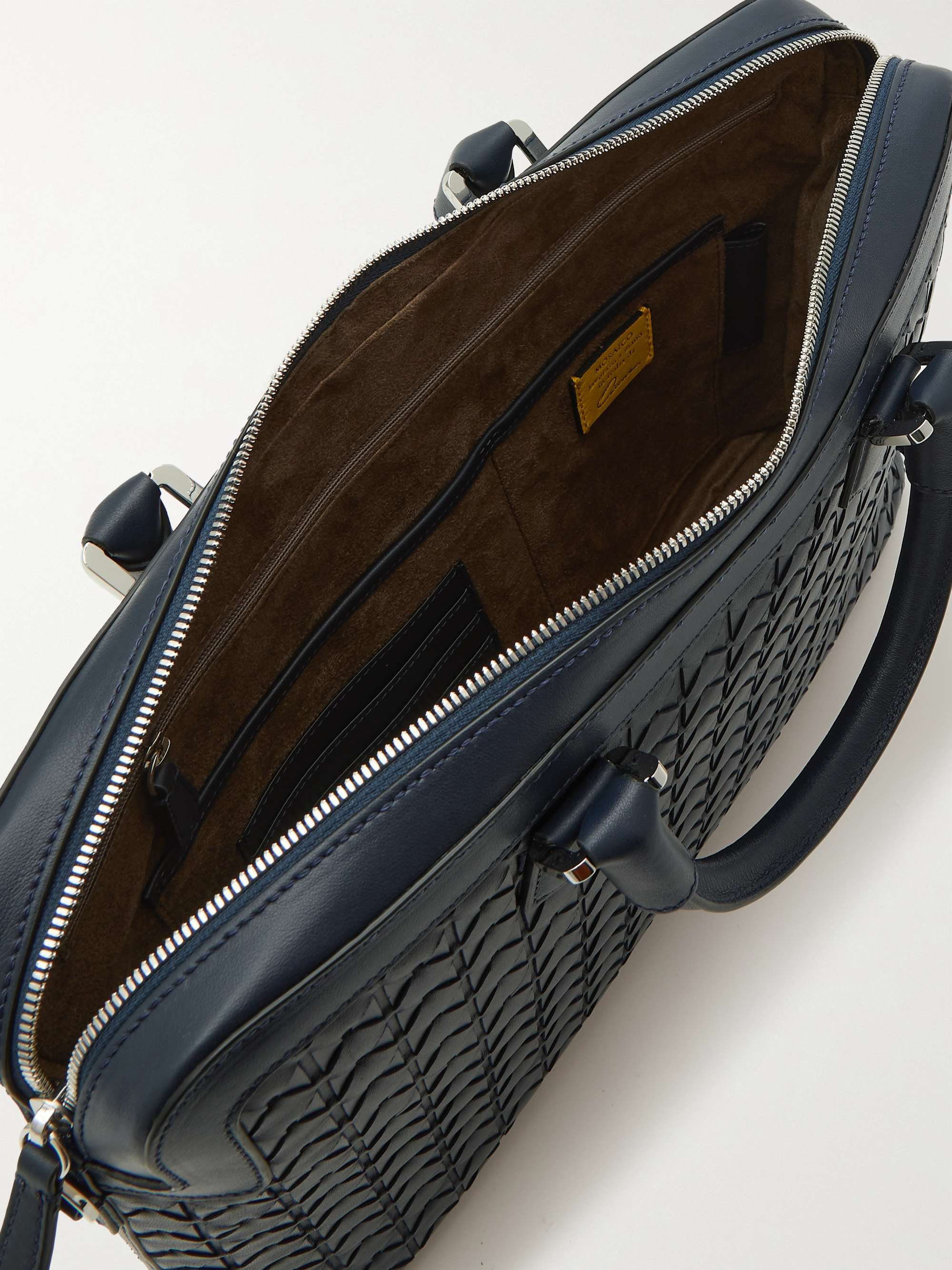 SERAPIAN Mosaico Leather Briefcase