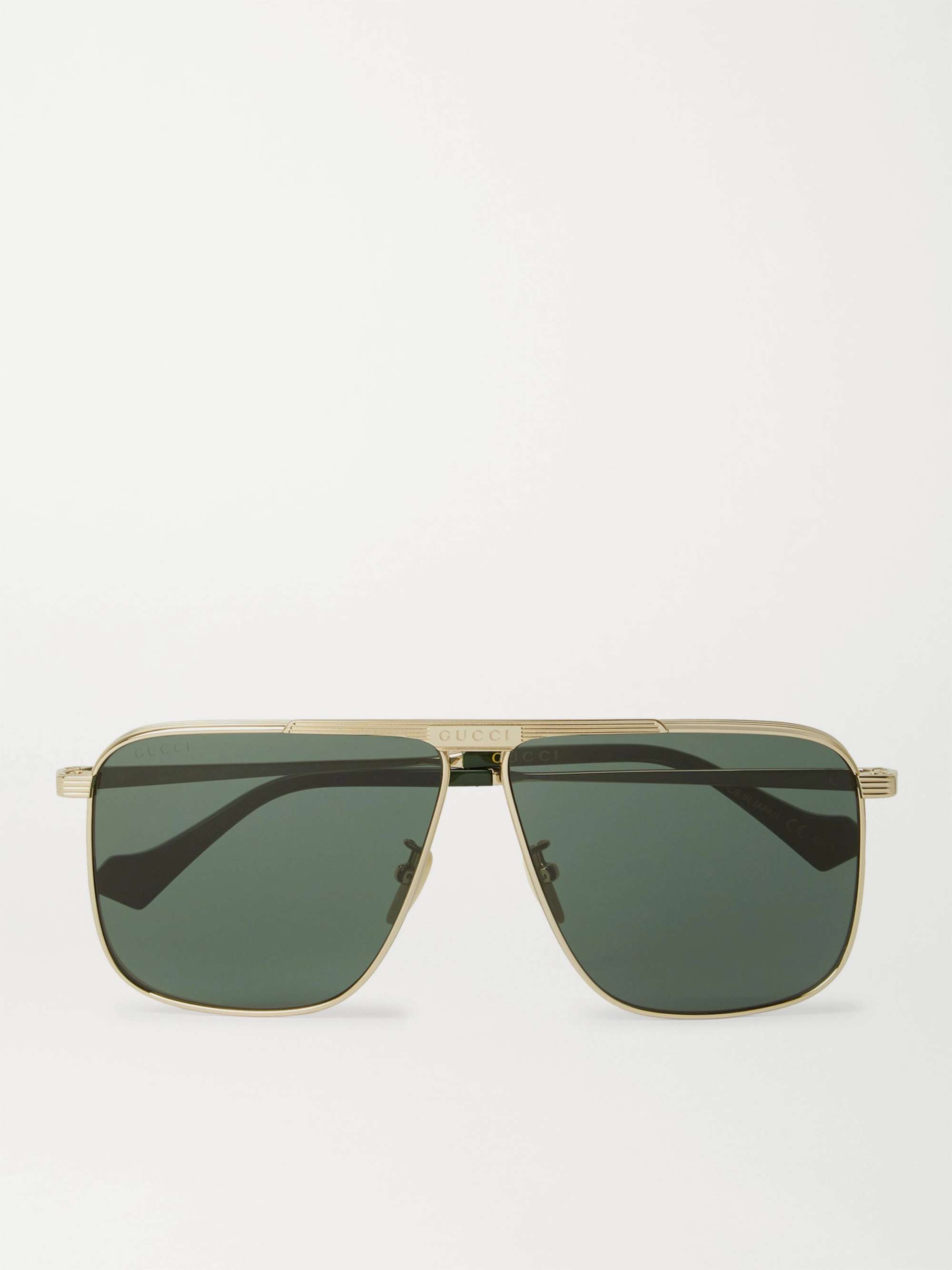 GUCCI EYEWEAR D-Frame Gold-Tone Sunglasses for Men | PORTER