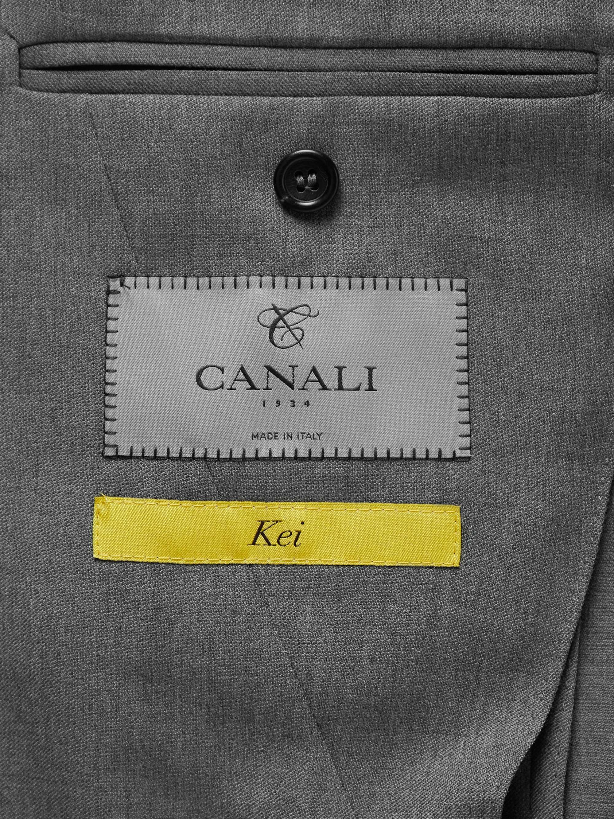 CANALI Kei Slim-Fit Unstructured Wool Suit Jacket