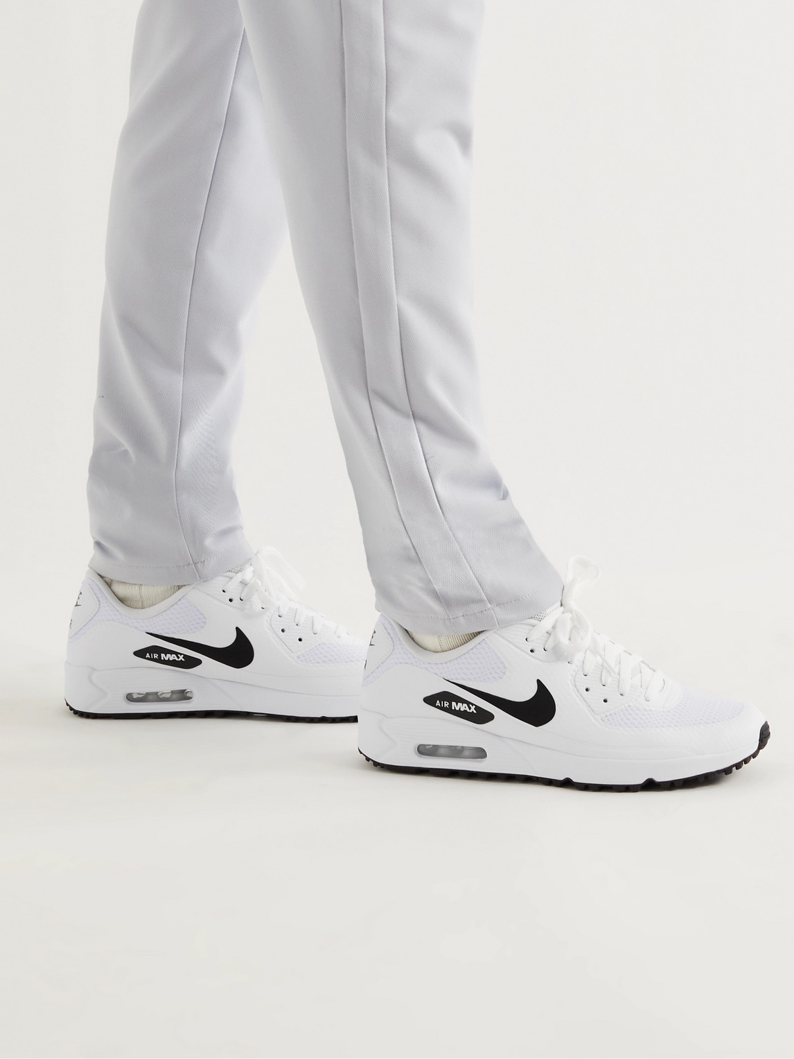 Shop Nike Air Max 90 G Coated-mesh Golf Shoes In White