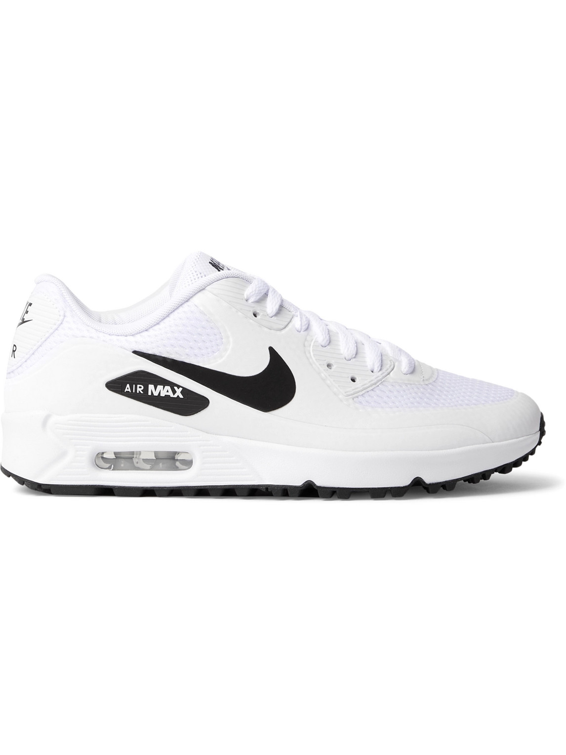 Nike Air Max 90 G Coated-mesh Golf Shoes In White