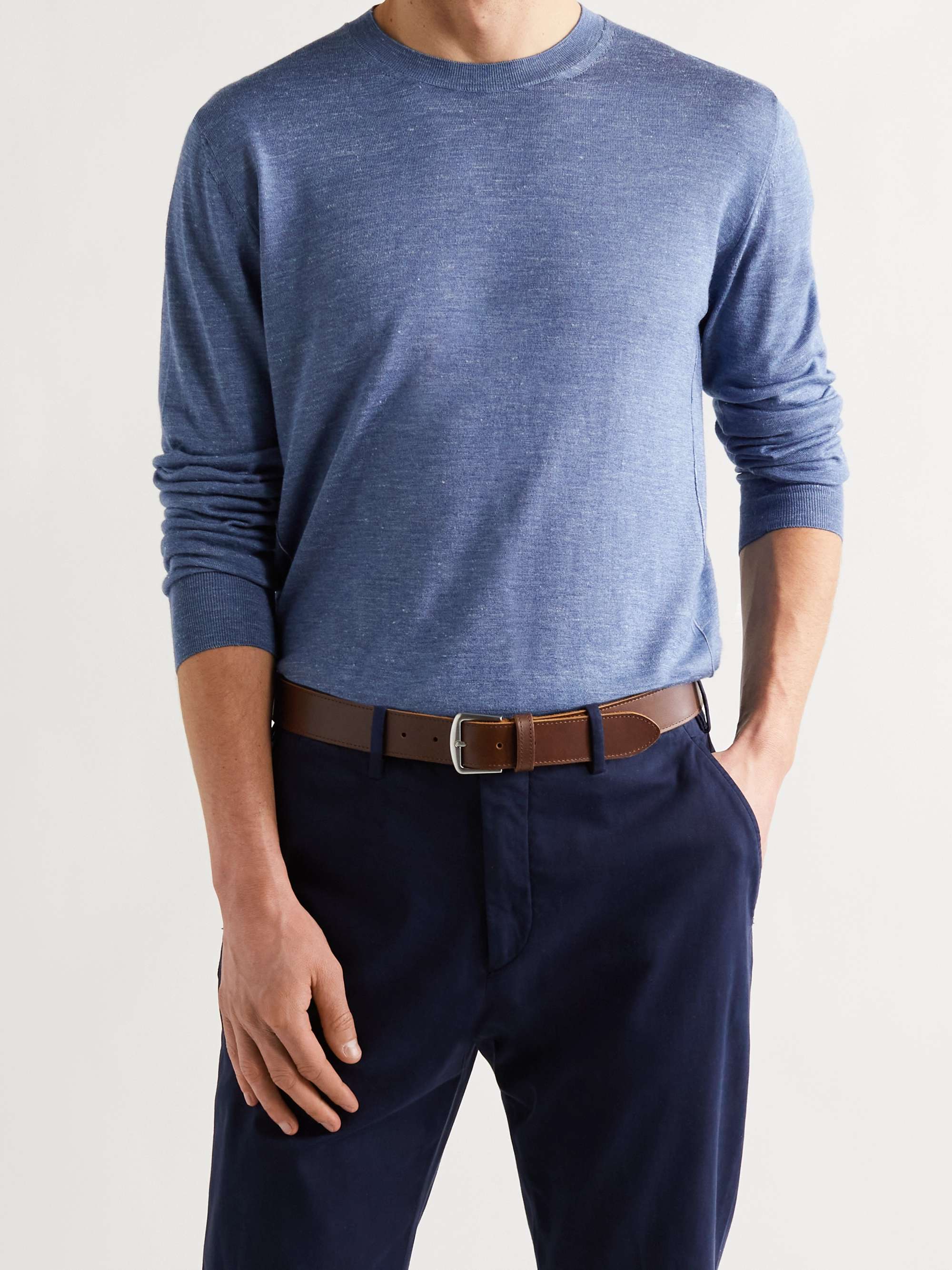 LORO PIANA 3.5cm Leather Belt