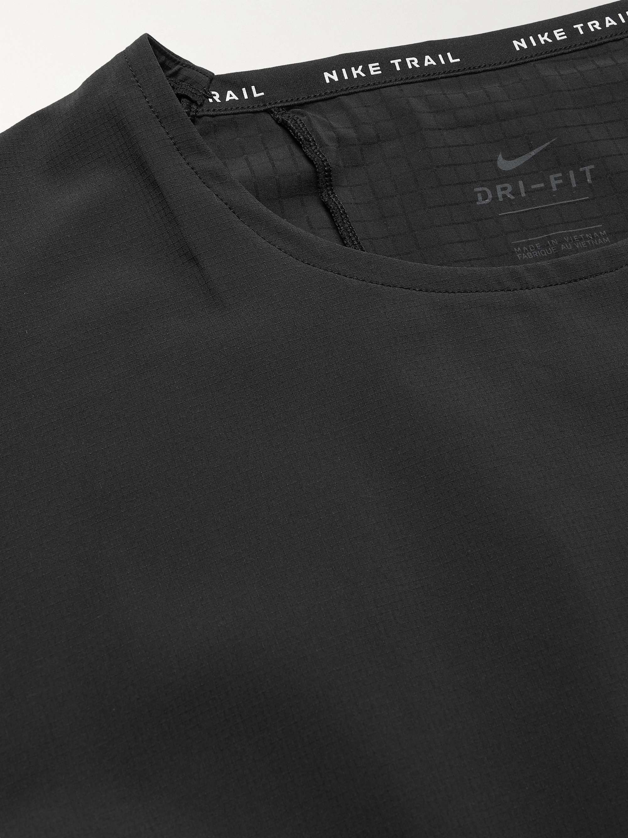 NIKE RUNNING Rise 365 Logo-Print Dri-FIT Ripstop T-Shirt