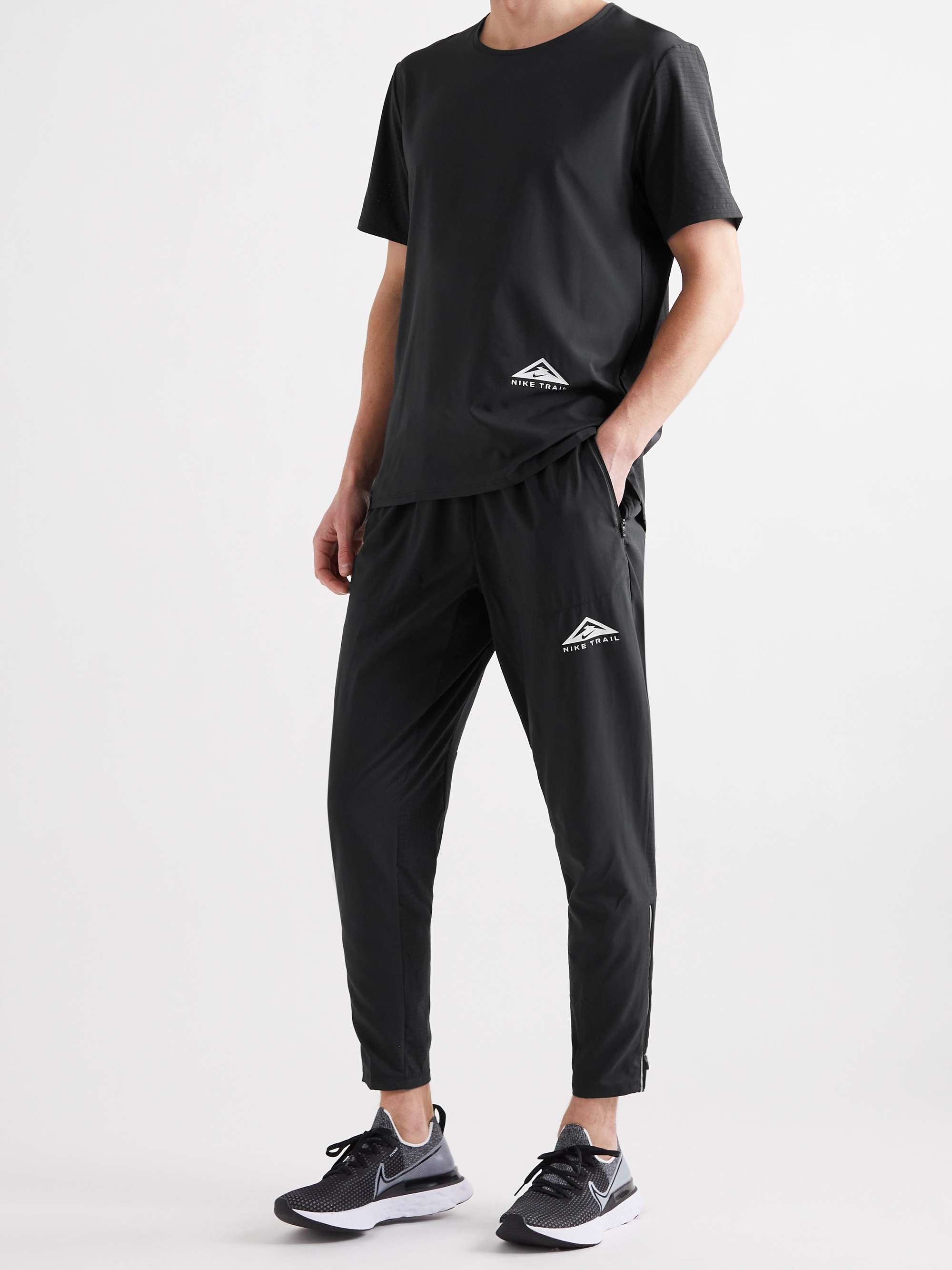 NIKE RUNNING Rise 365 Logo-Print Dri-FIT Ripstop T-Shirt