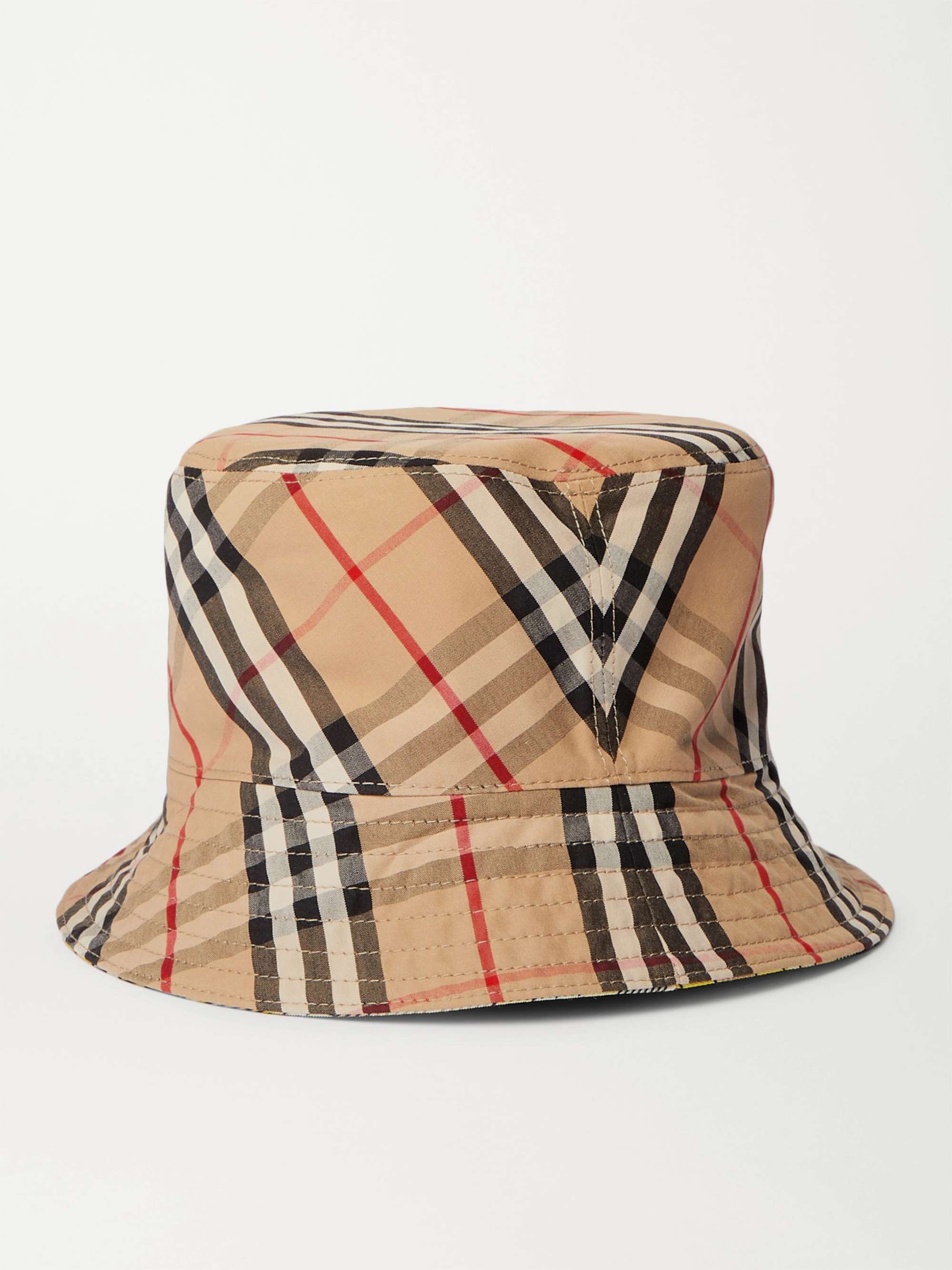 BURBERRY Checked Cotton-Canvas Bucket Hat