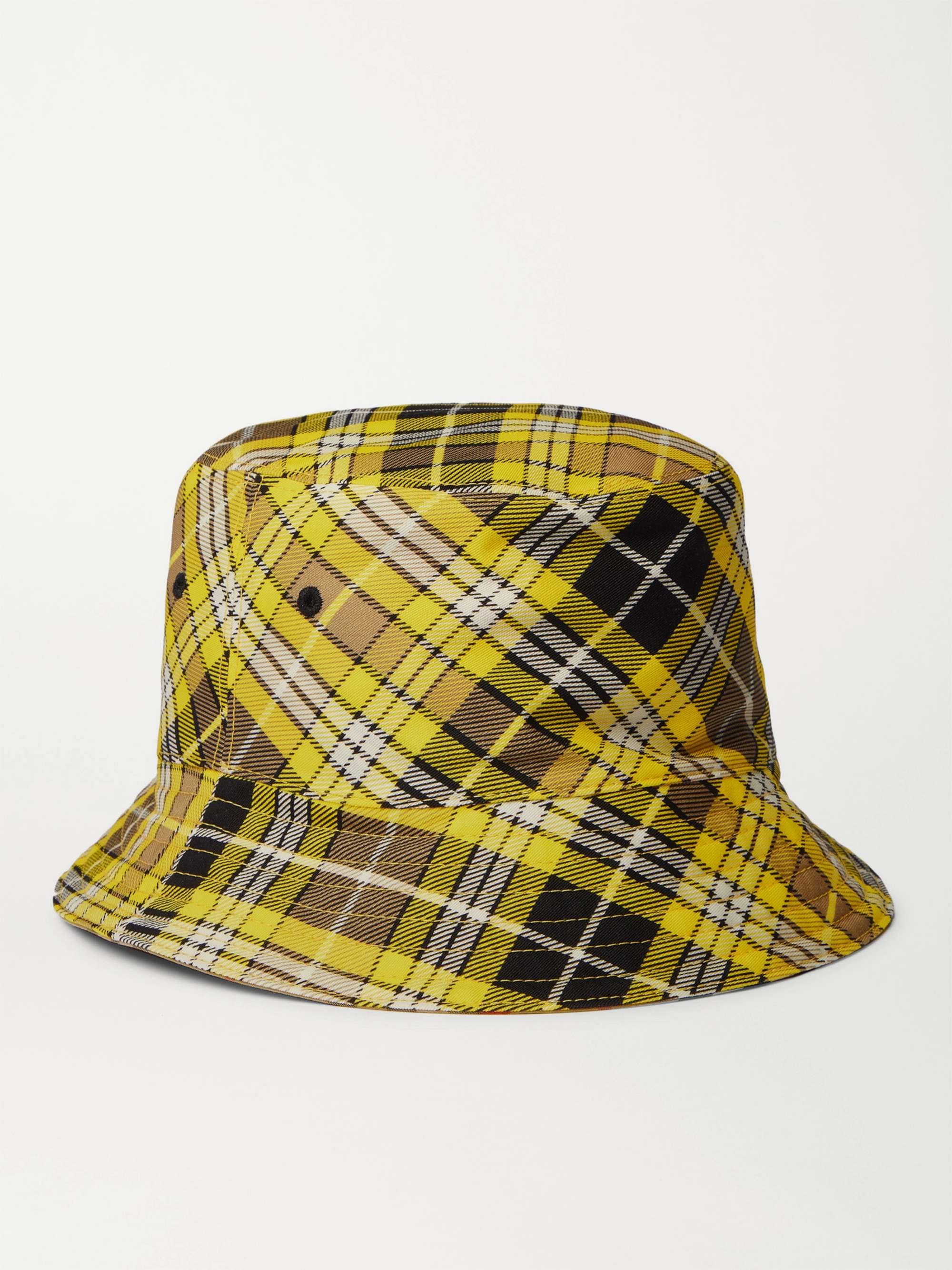 BURBERRY Reversible Checked Wool-Blend Twill Bucket Hat | MR PORTER