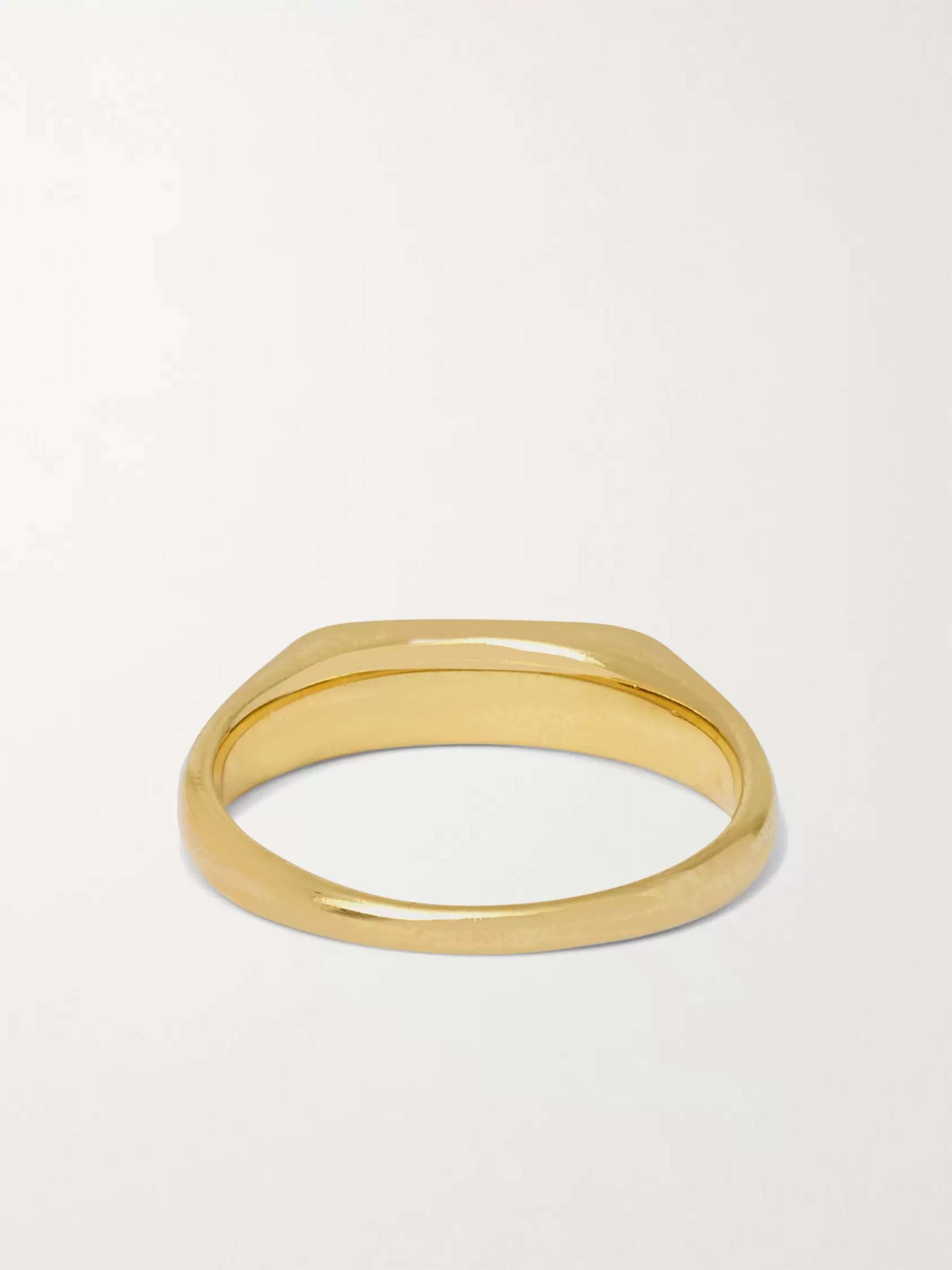 Knut 9-Karat Gold Signet Ring