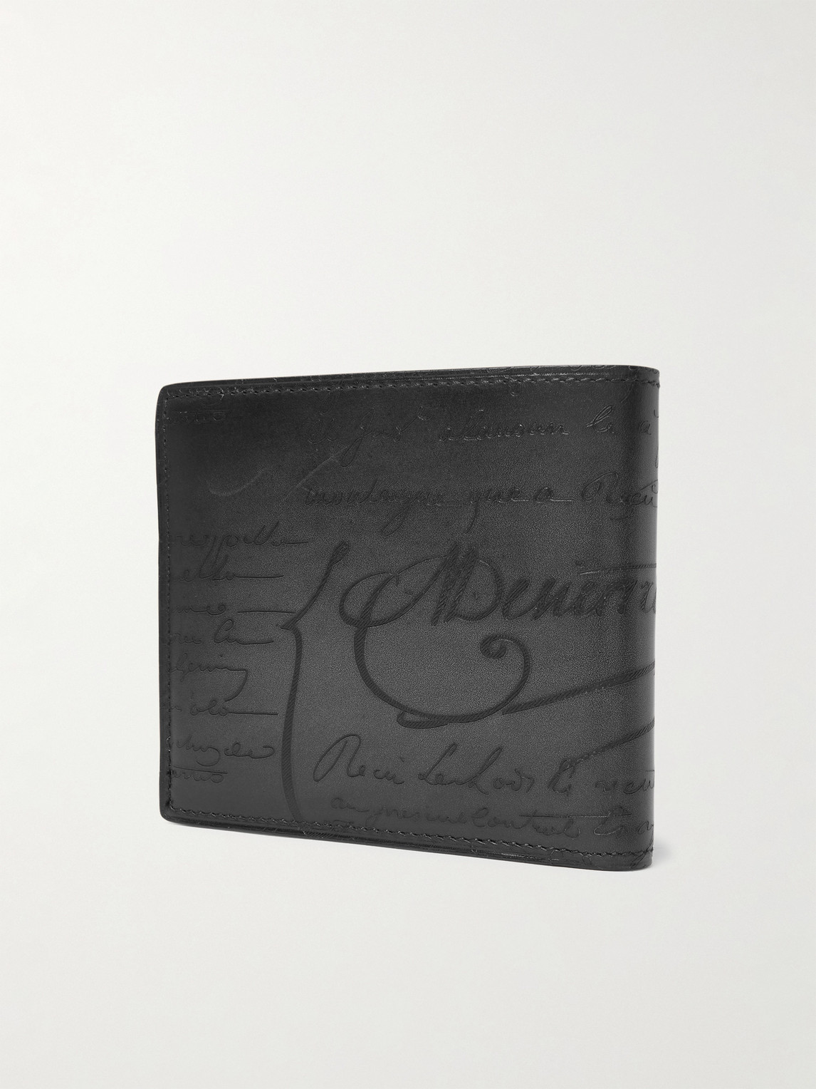 Shop Berluti Scritto Leather Billfold Wallet In Black