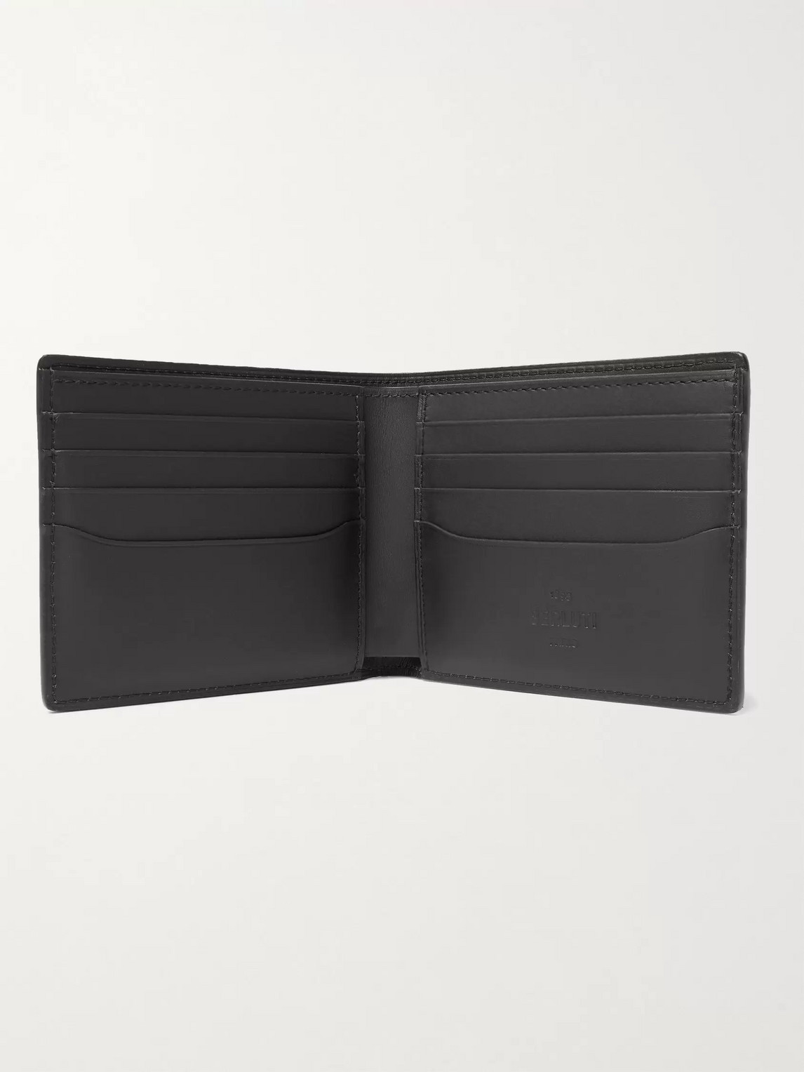 Shop Berluti Scritto Leather Billfold Wallet In Black