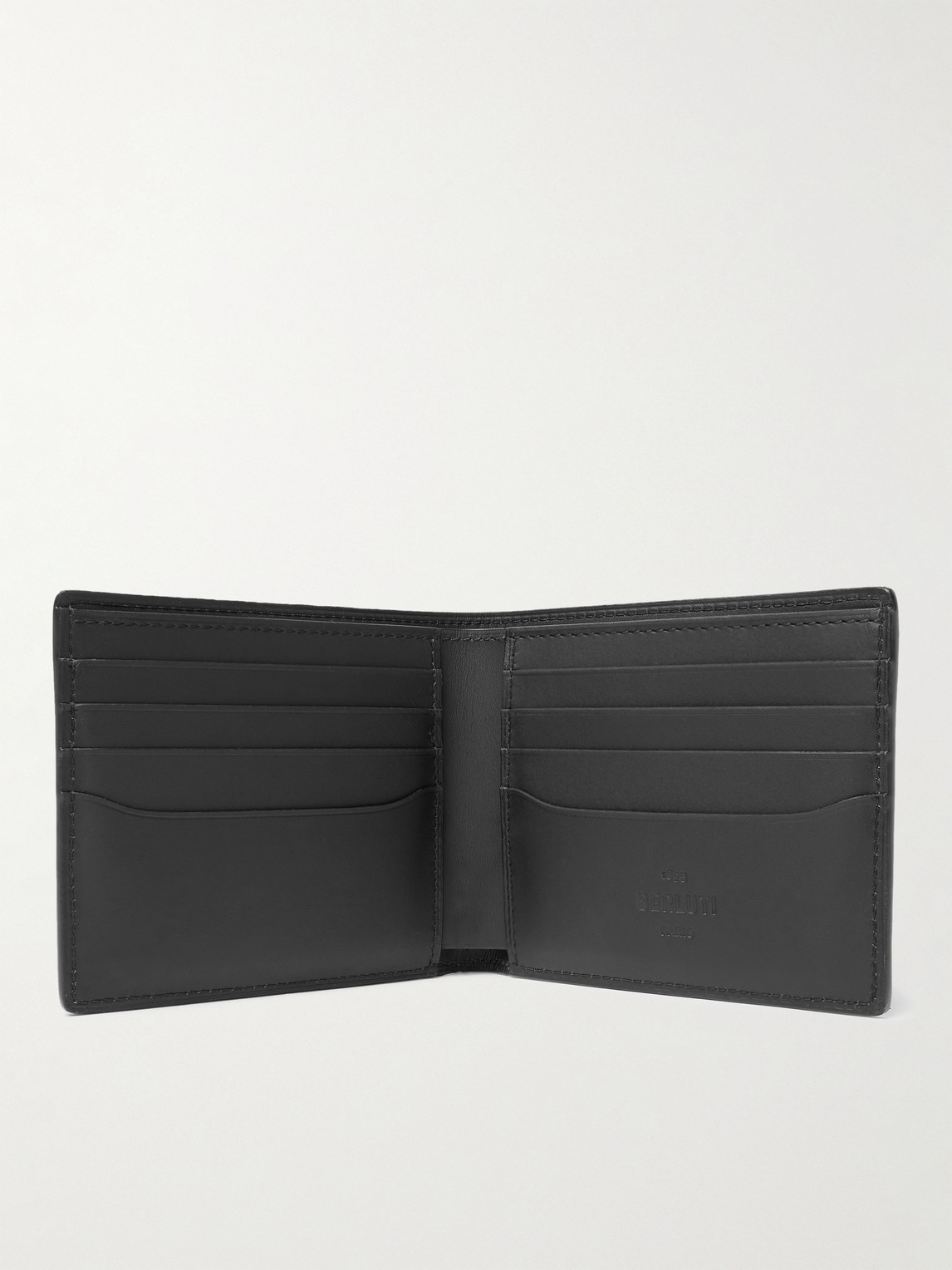 Shop Berluti Scritto Leather Billfold Wallet In Black