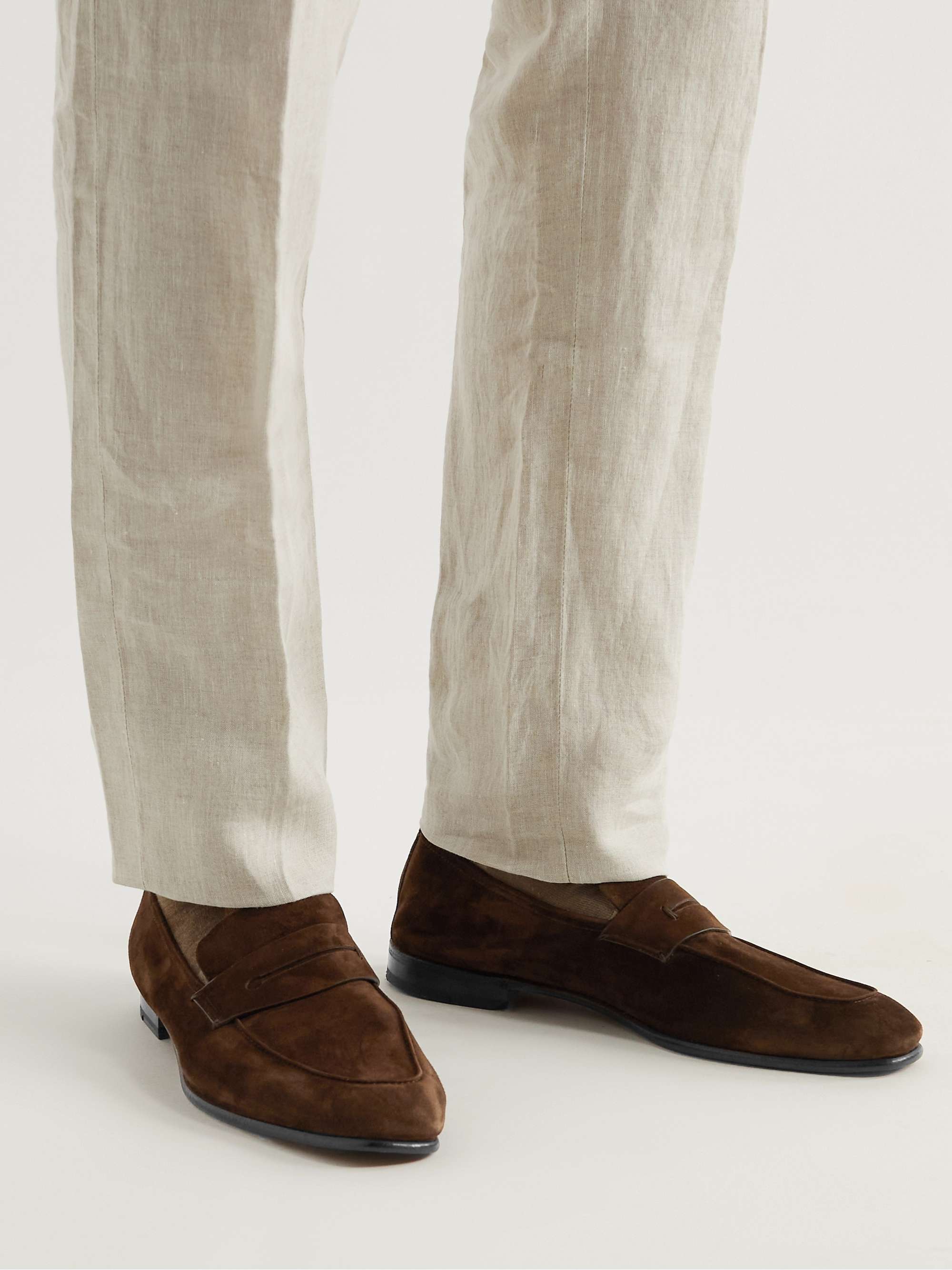 ZEGNA Suede Penny Loafers