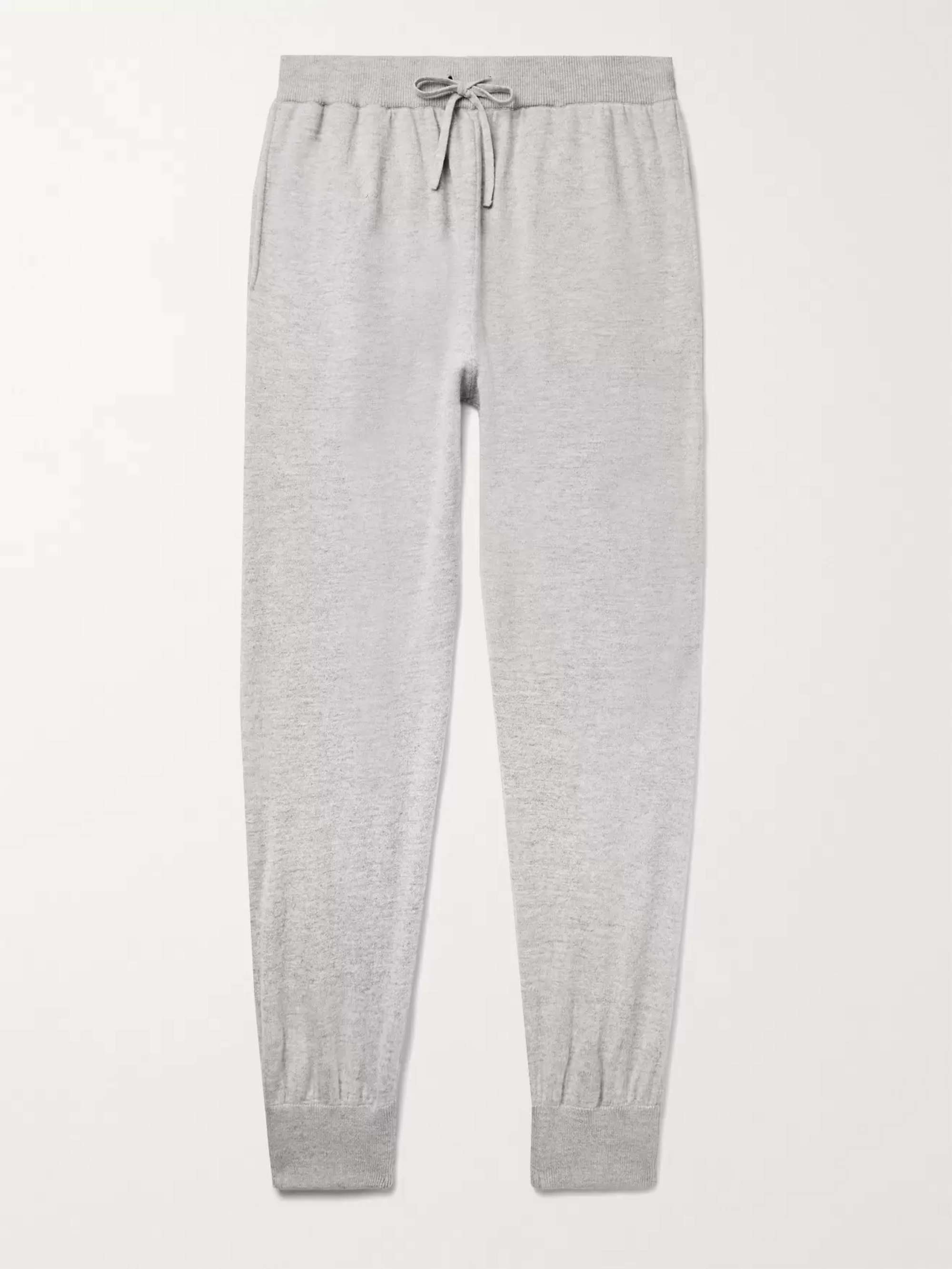 Slim-Fit Melangé Wool and Cashmere-Blend Sweatpants