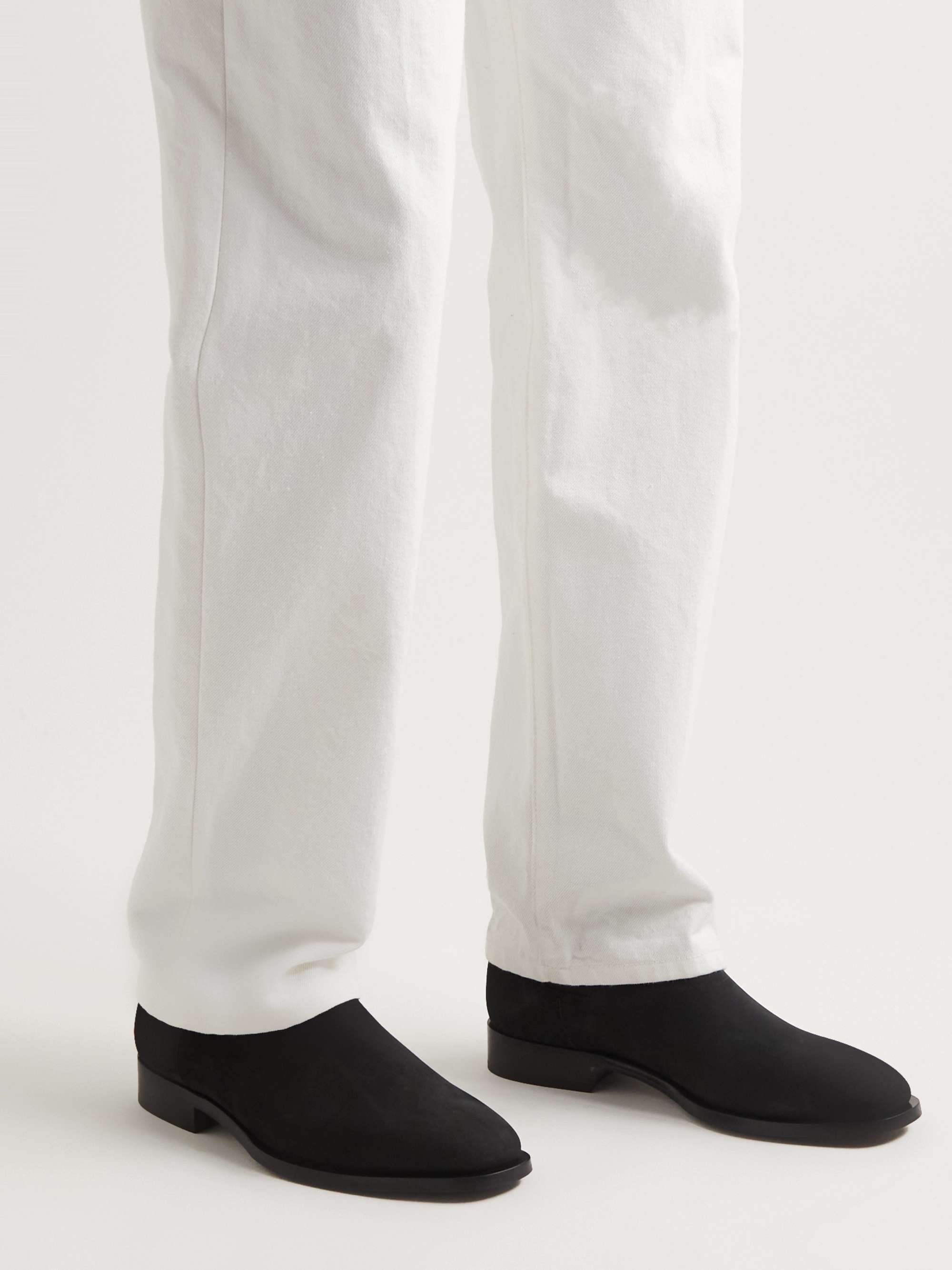 THE ROW Grunge Suede Chelsea Boots