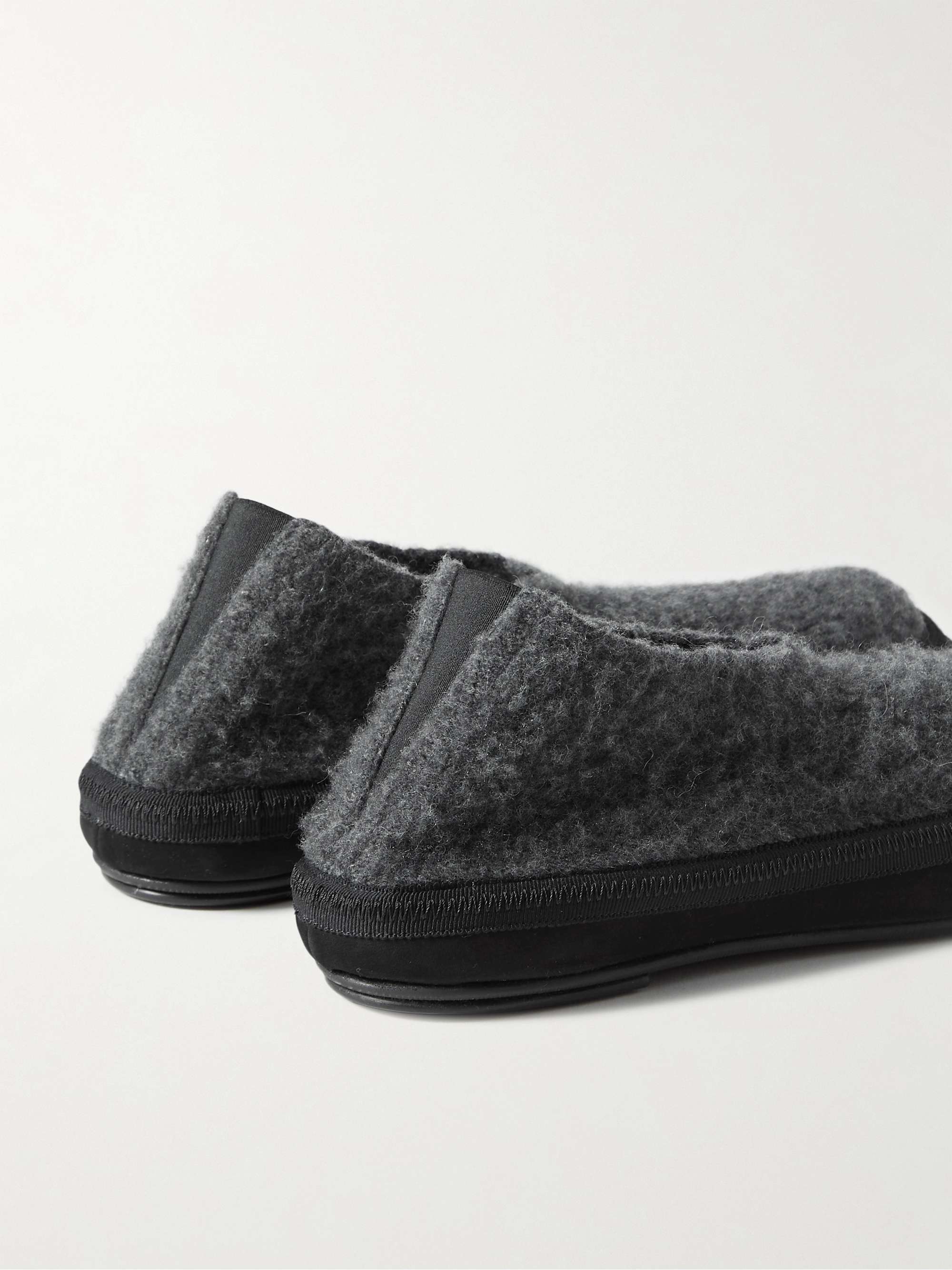 THE ROW Brushed-Cashmere Slippers