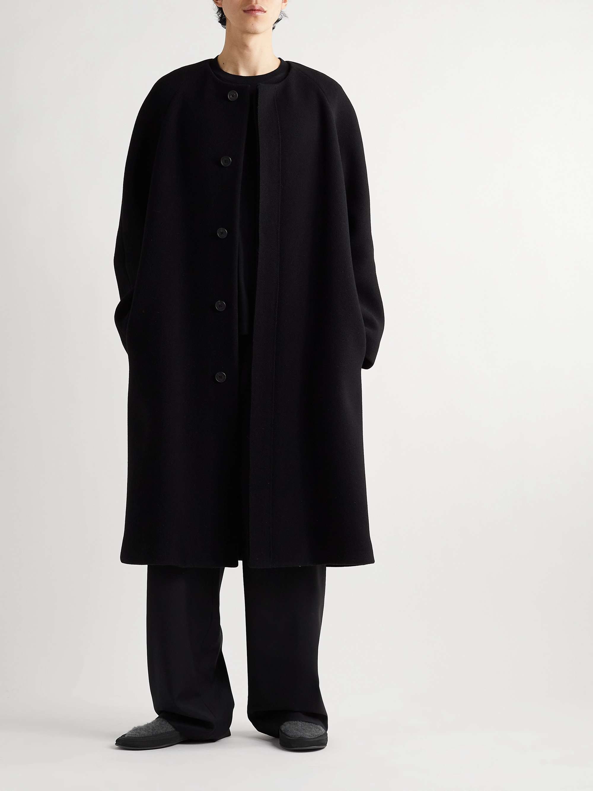 THE ROW Brushed-Cashmere Slippers