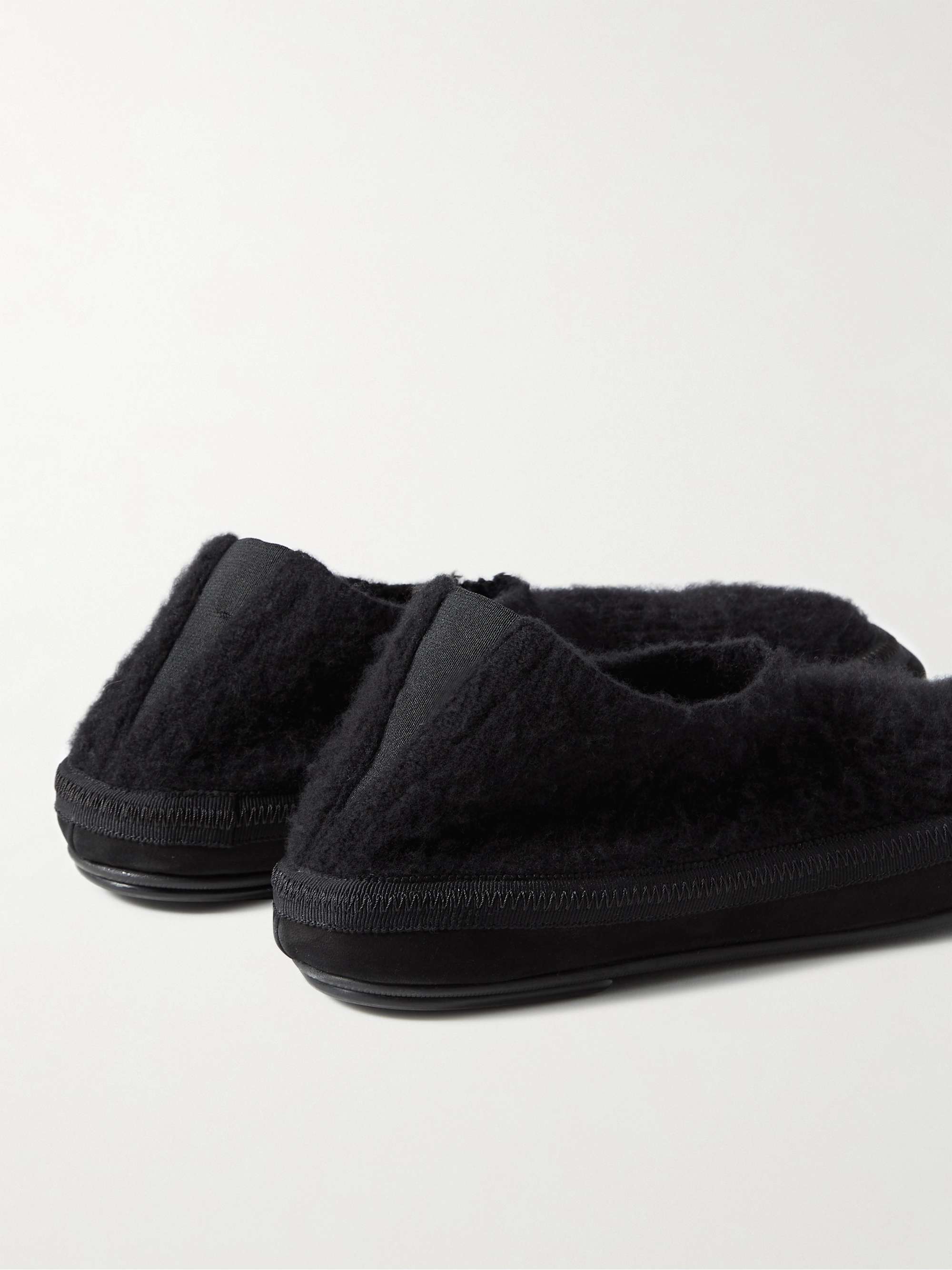 THE ROW Brushed-Cashmere Slippers