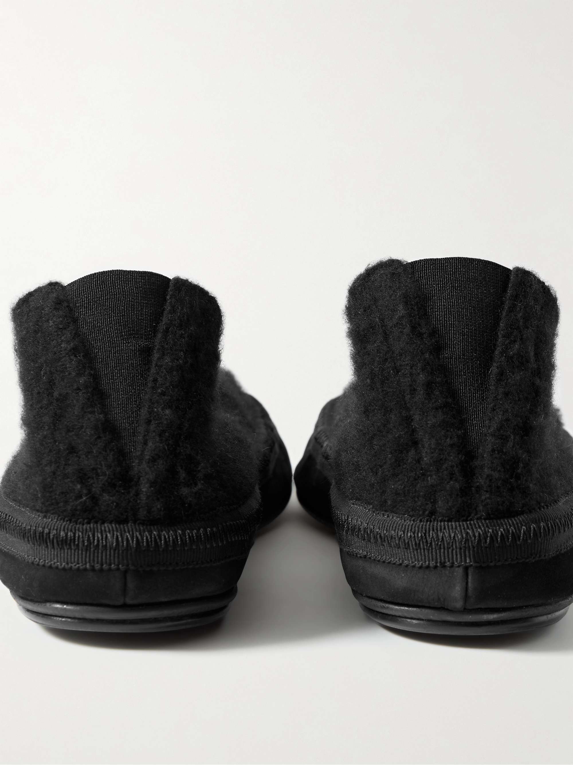 THE ROW Brushed-Cashmere Slippers
