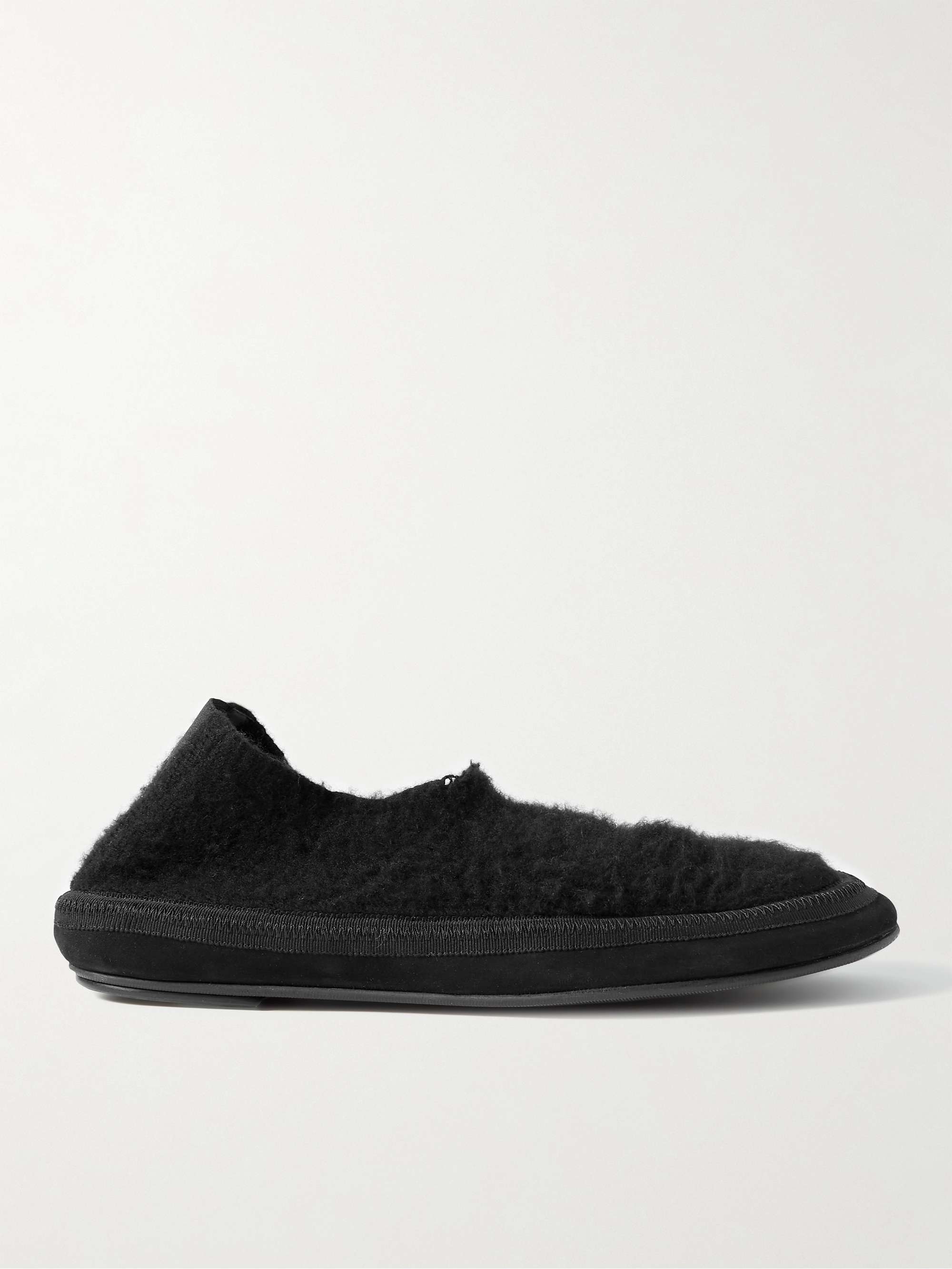 THE ROW Brushed-Cashmere Slippers
