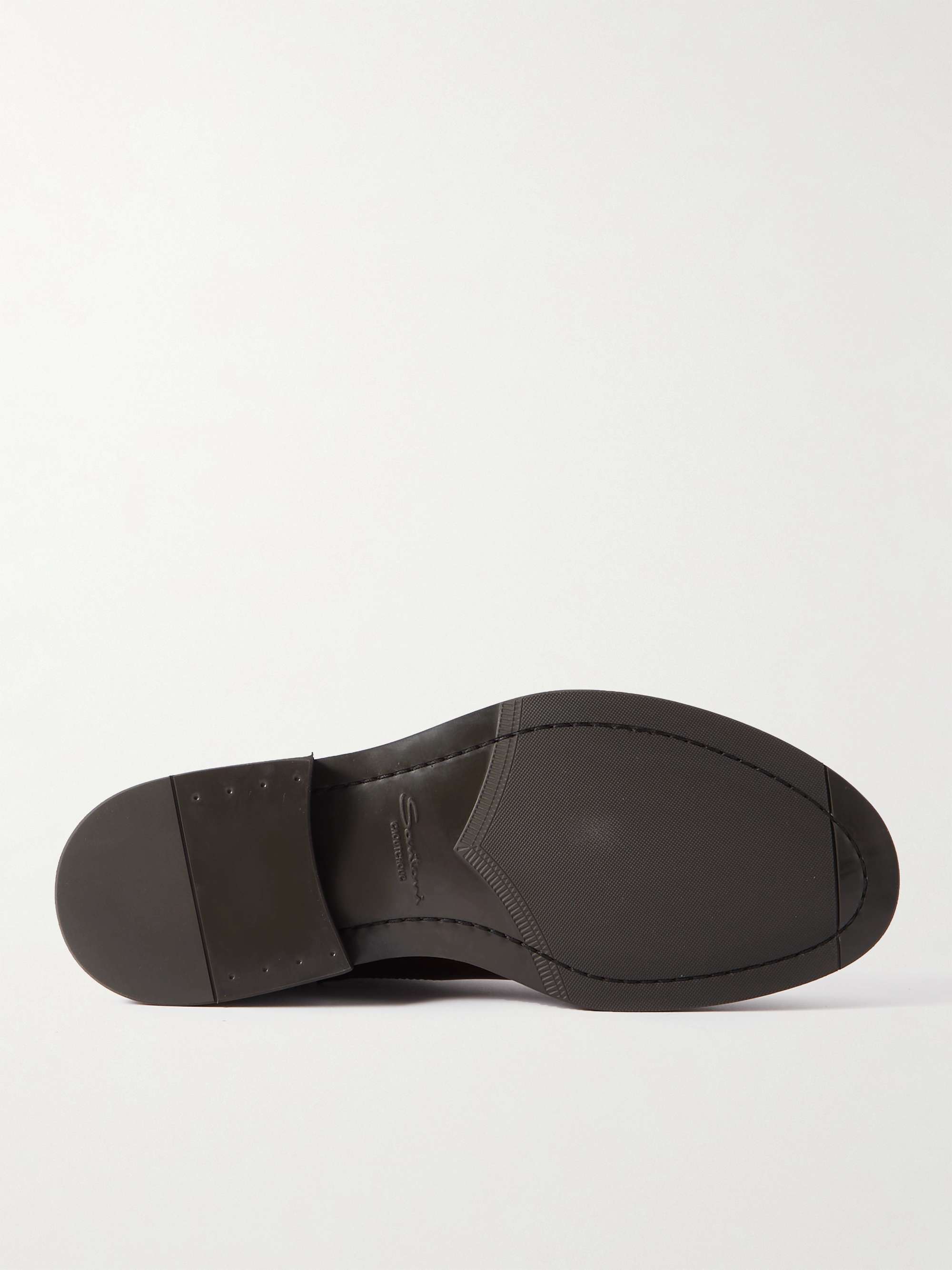 SANTONI Leather Chelsea Boots