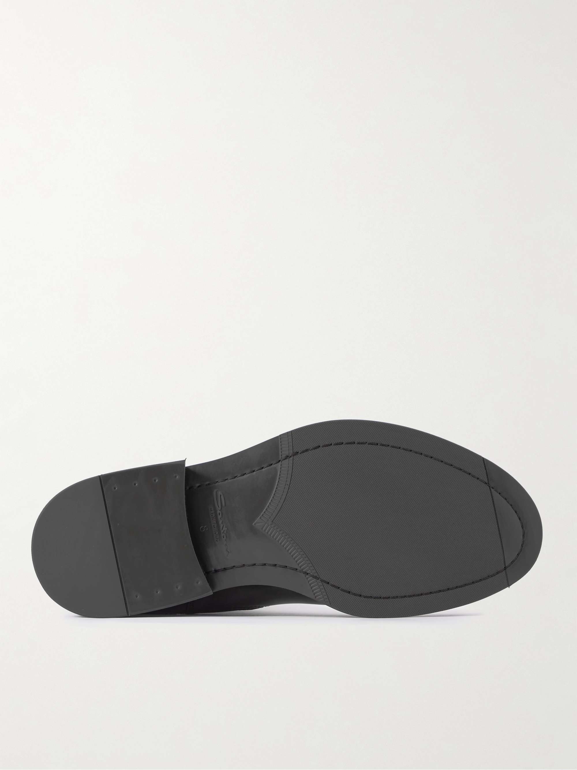 SANTONI Polished-Leather Chelsea Boots