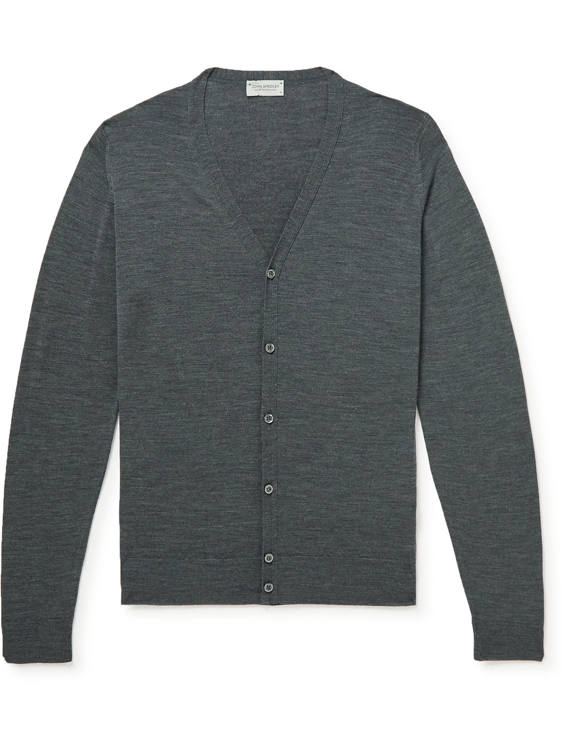 John Smedley Classic Petworth Slim-fit Merino Wool Cardigan In Grey