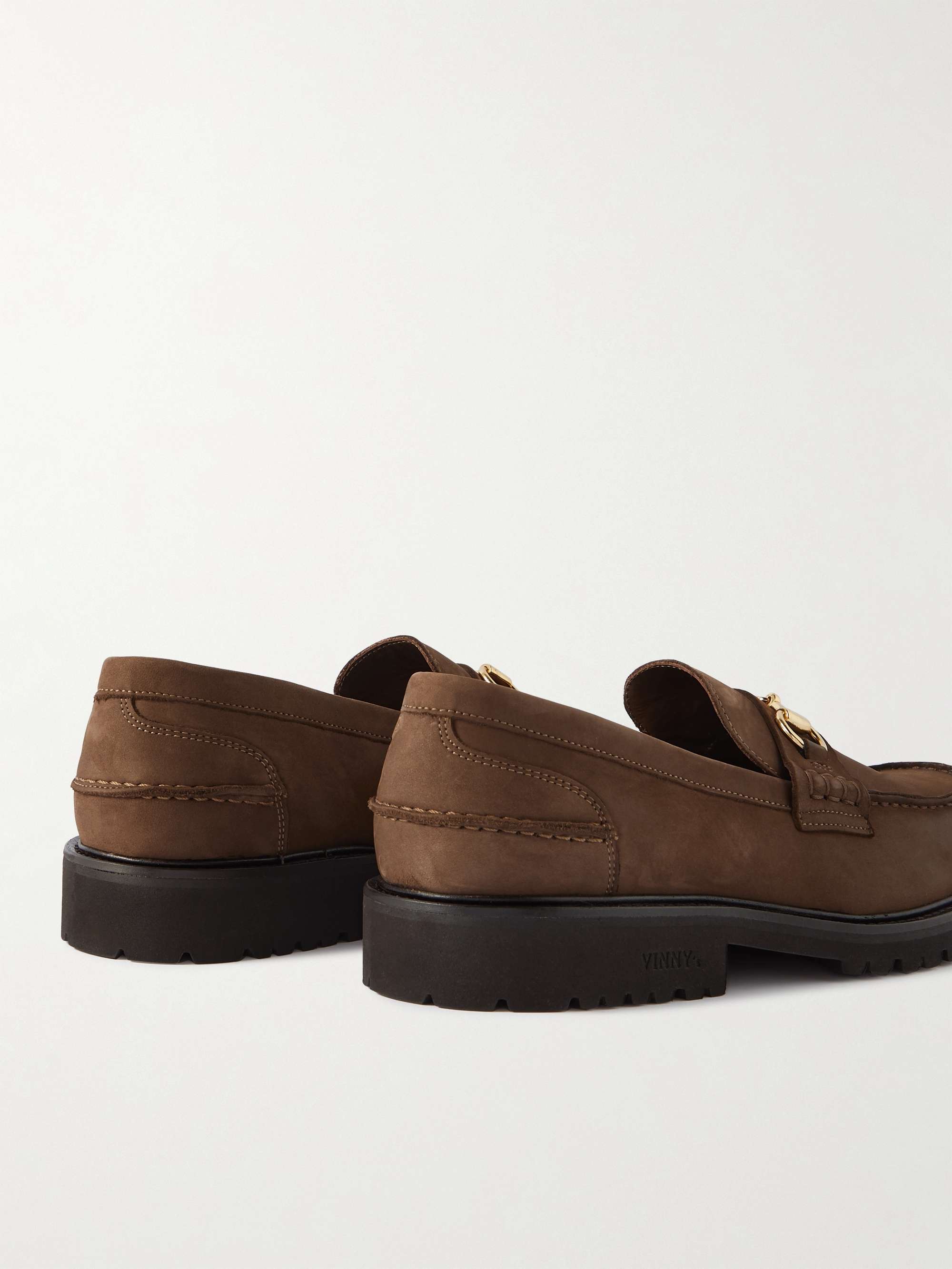 VINNY'S Le Club Horsebit Nubuck Loafers