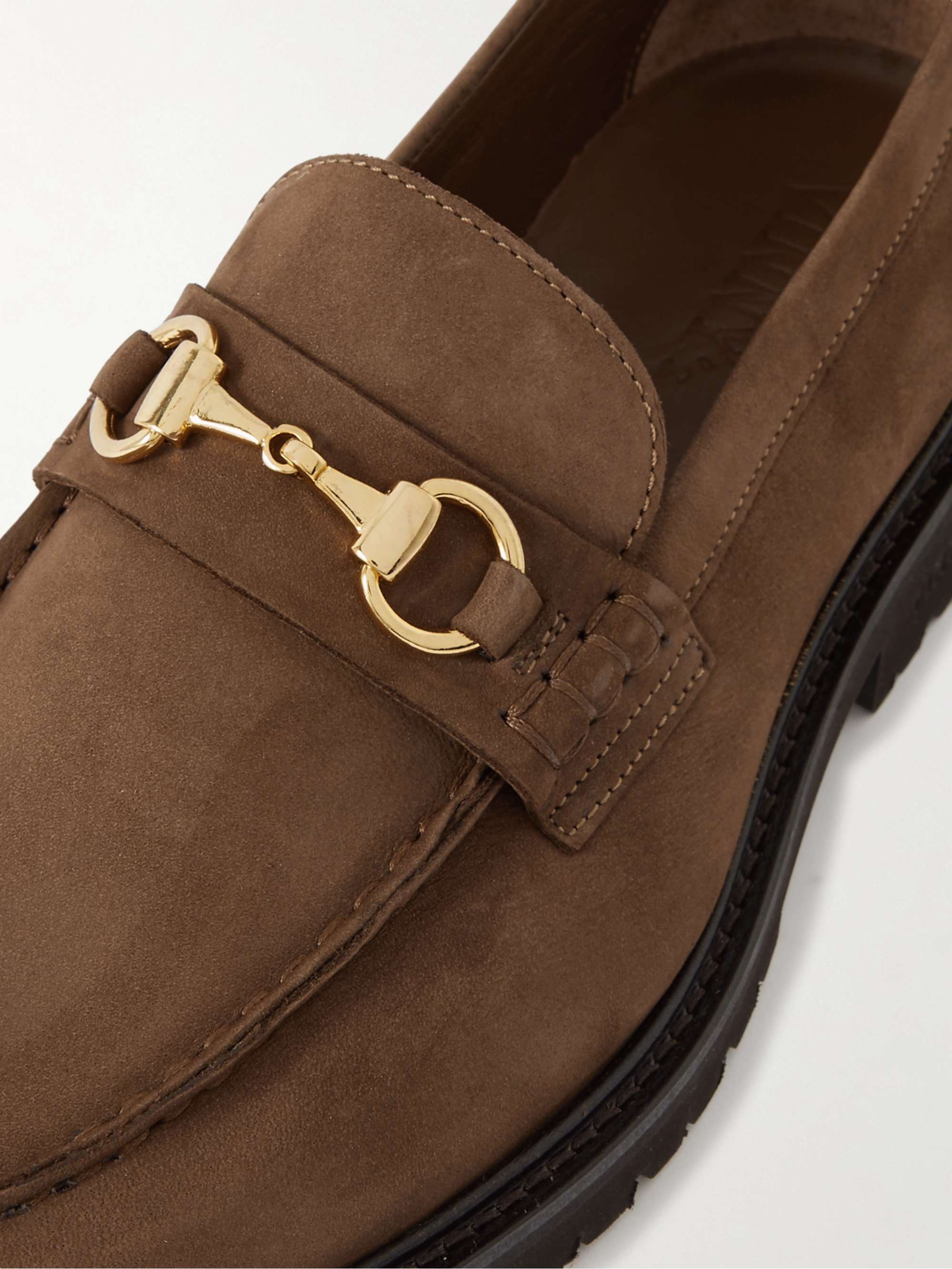 VINNY'S Le Club Horsebit Nubuck Loafers