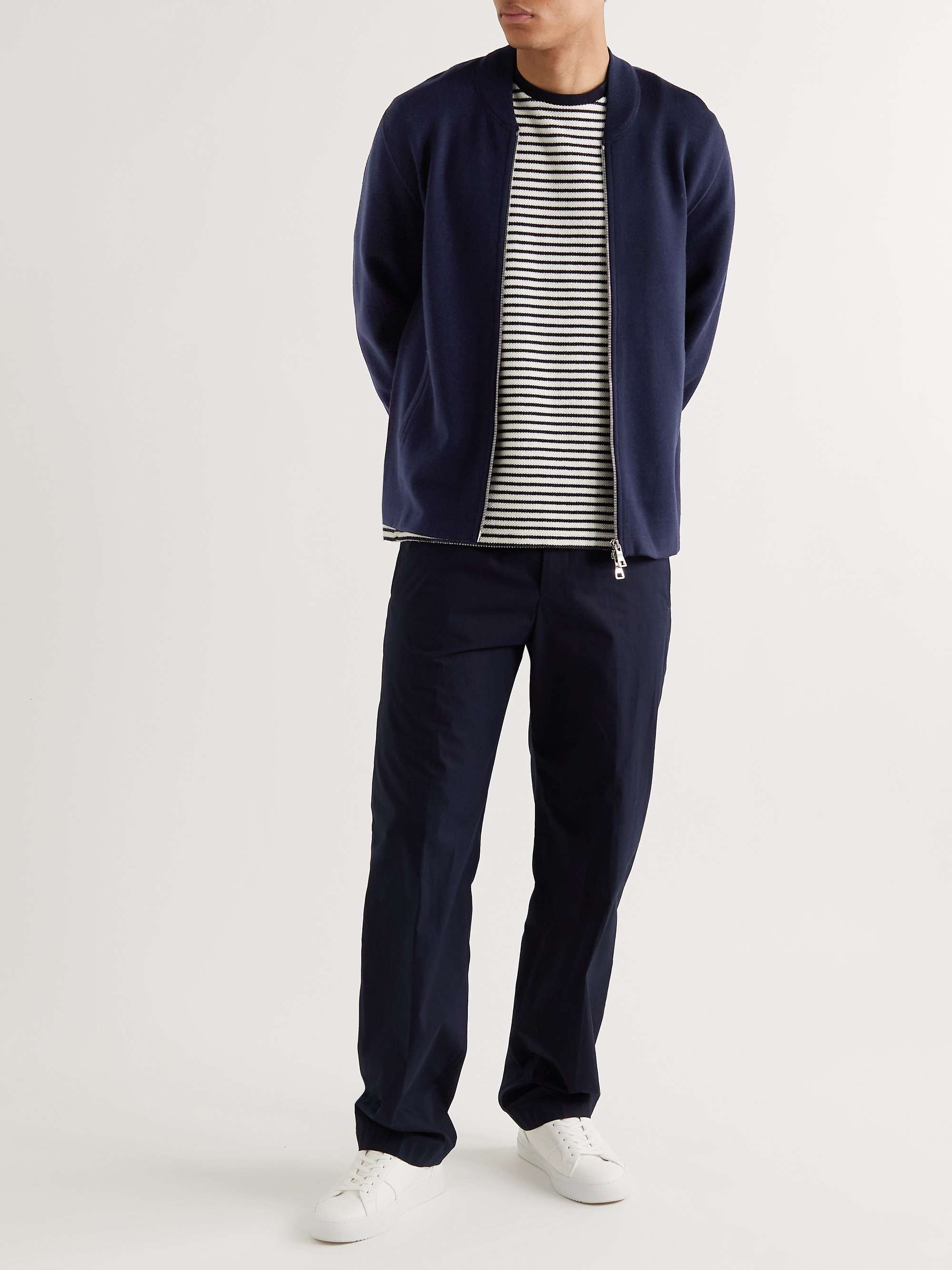 MR P. Double-Faced Merino Wool-Blend Bomber Jacket