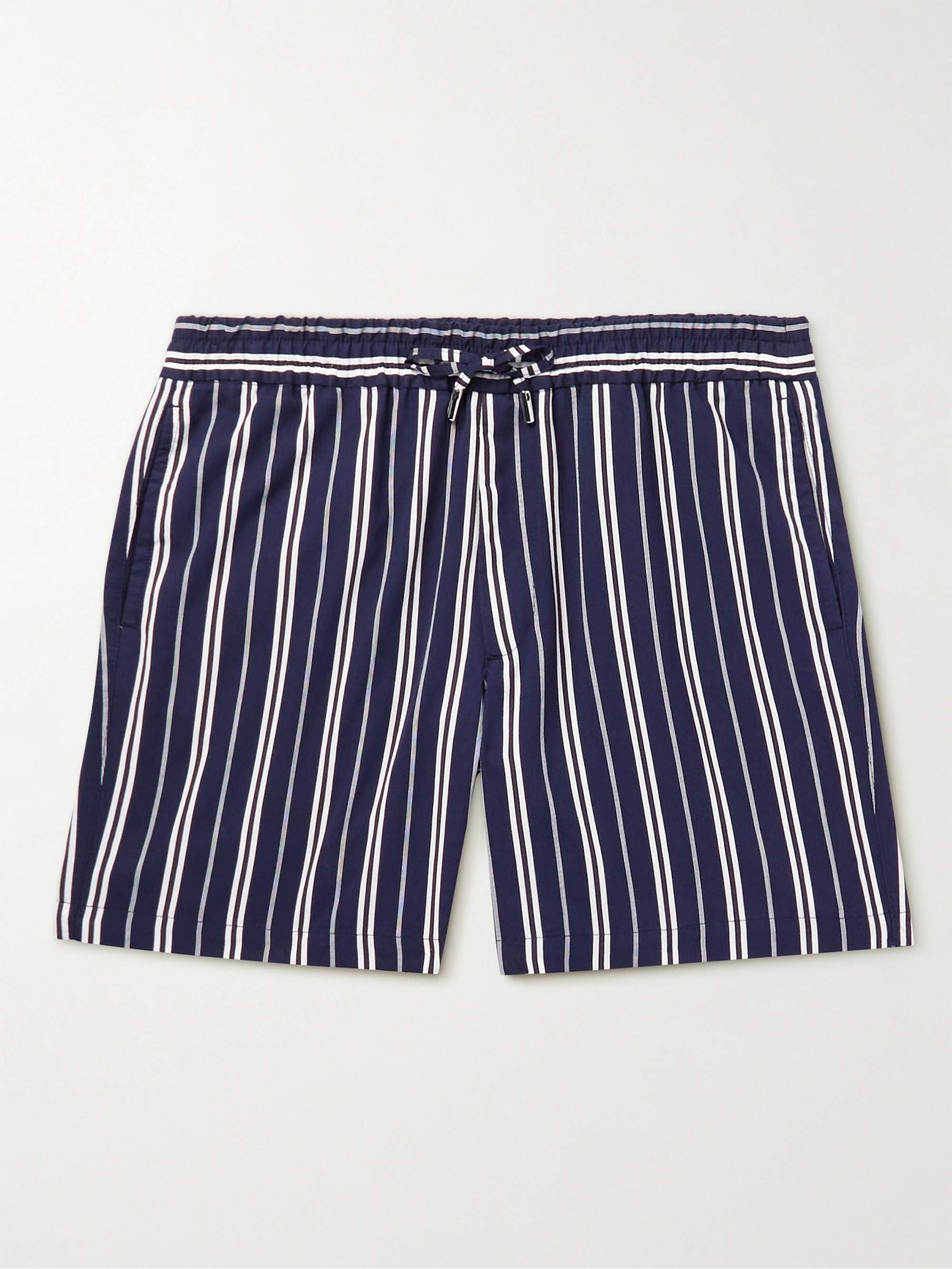 MR P. Straight-Leg Striped Twill Drawstring Shorts for Men | MR PORTER