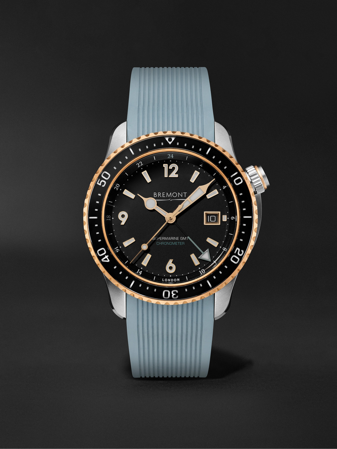 Supermarine Descent II Automatic Chronograph 43mm Titanium, Bronze and Rubber Watch