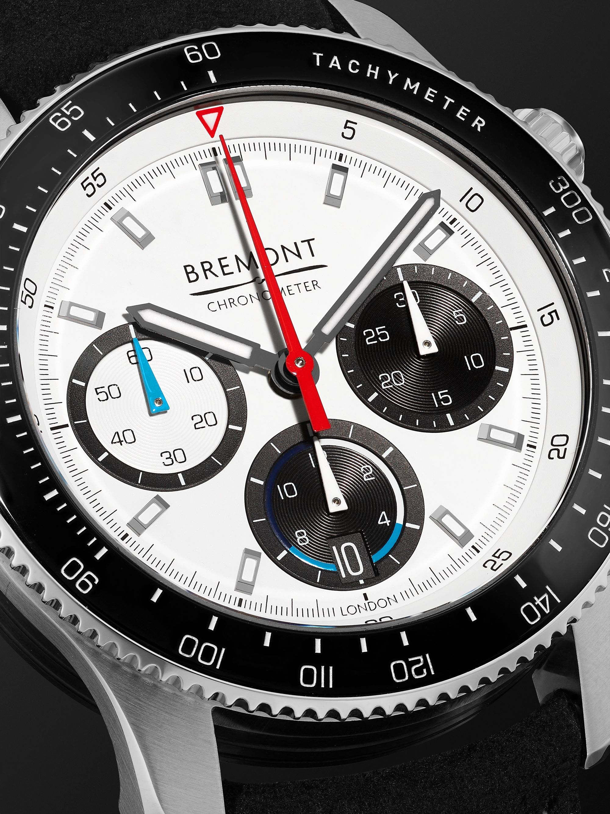 BREMONT Supermarine Williams Racing WR22 Automatic Chronograph 43mm Stainless Steel and Alcantara Watch, Ref. WR-22-SS-R-S