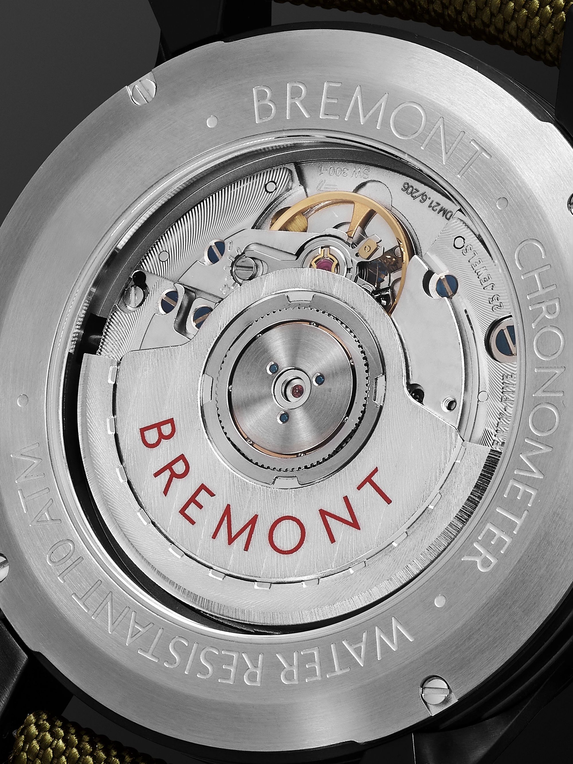 BREMONT Airco Mach 1 Jet Automatic 40mm Stainless Steel and Khaki Sailcloth Watch
