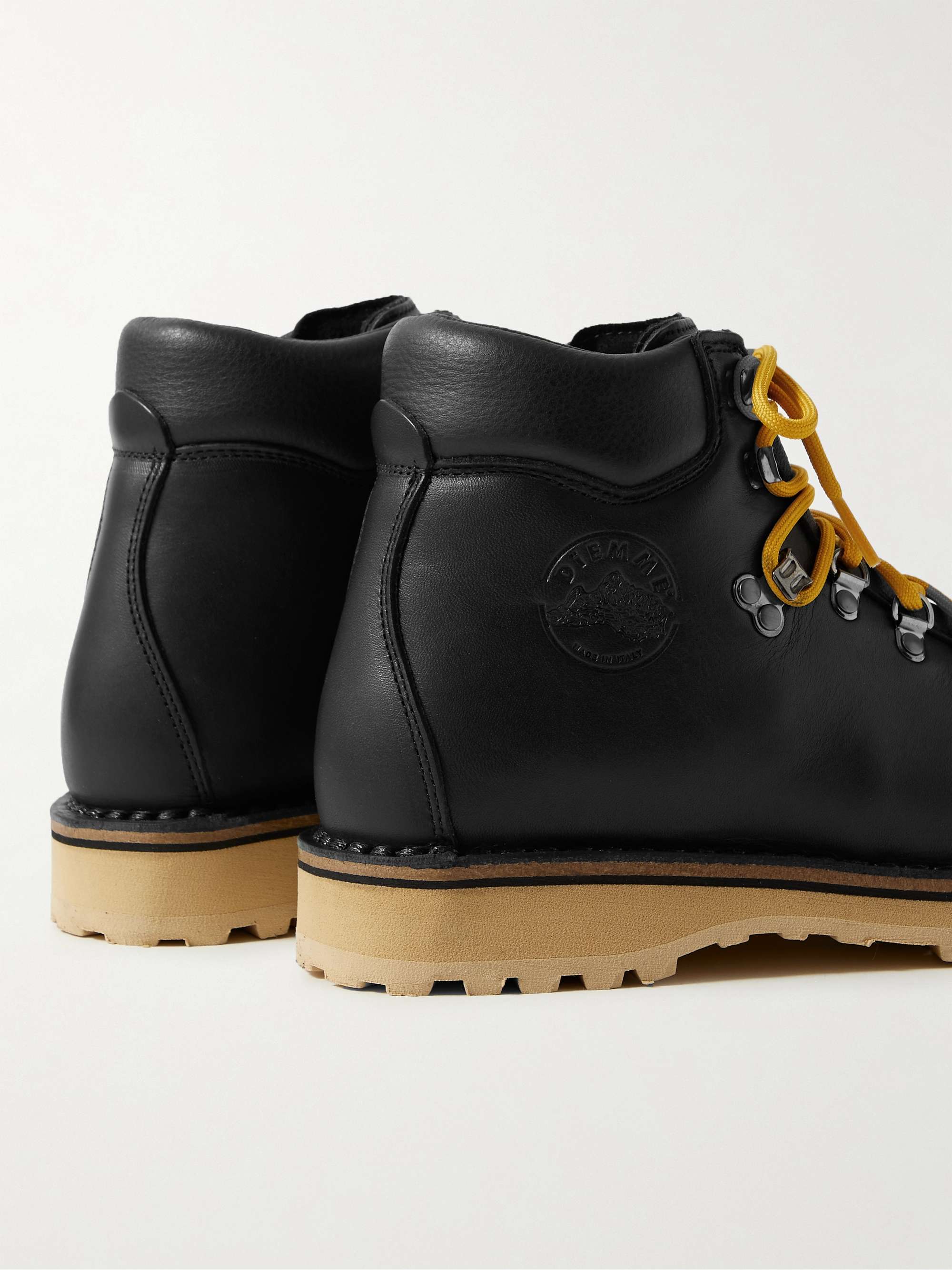 DIEMME Roccia Vet Logo-Debossed Leather Hiking Boots