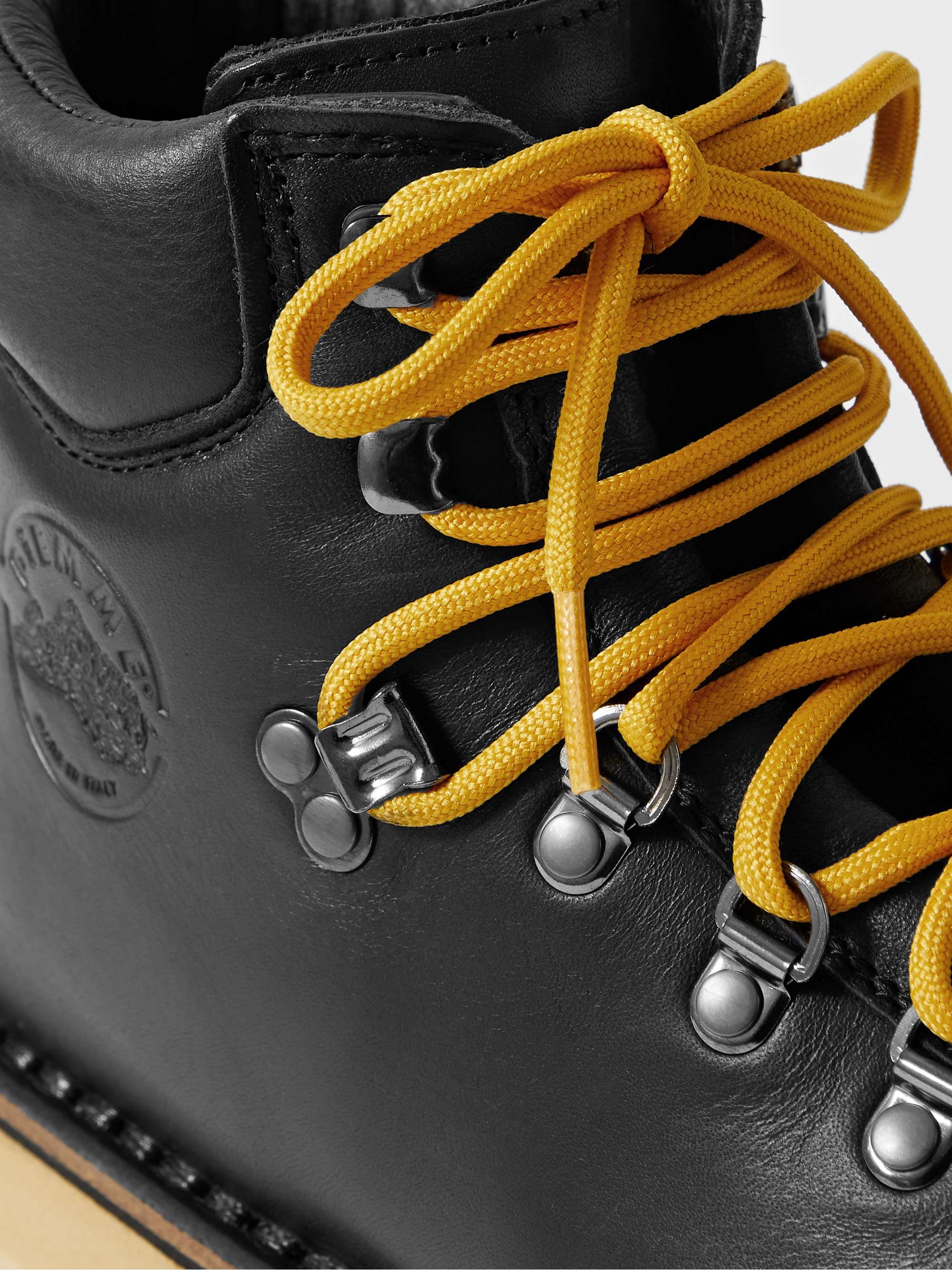 DIEMME Roccia Vet Logo-Debossed Leather Hiking Boots
