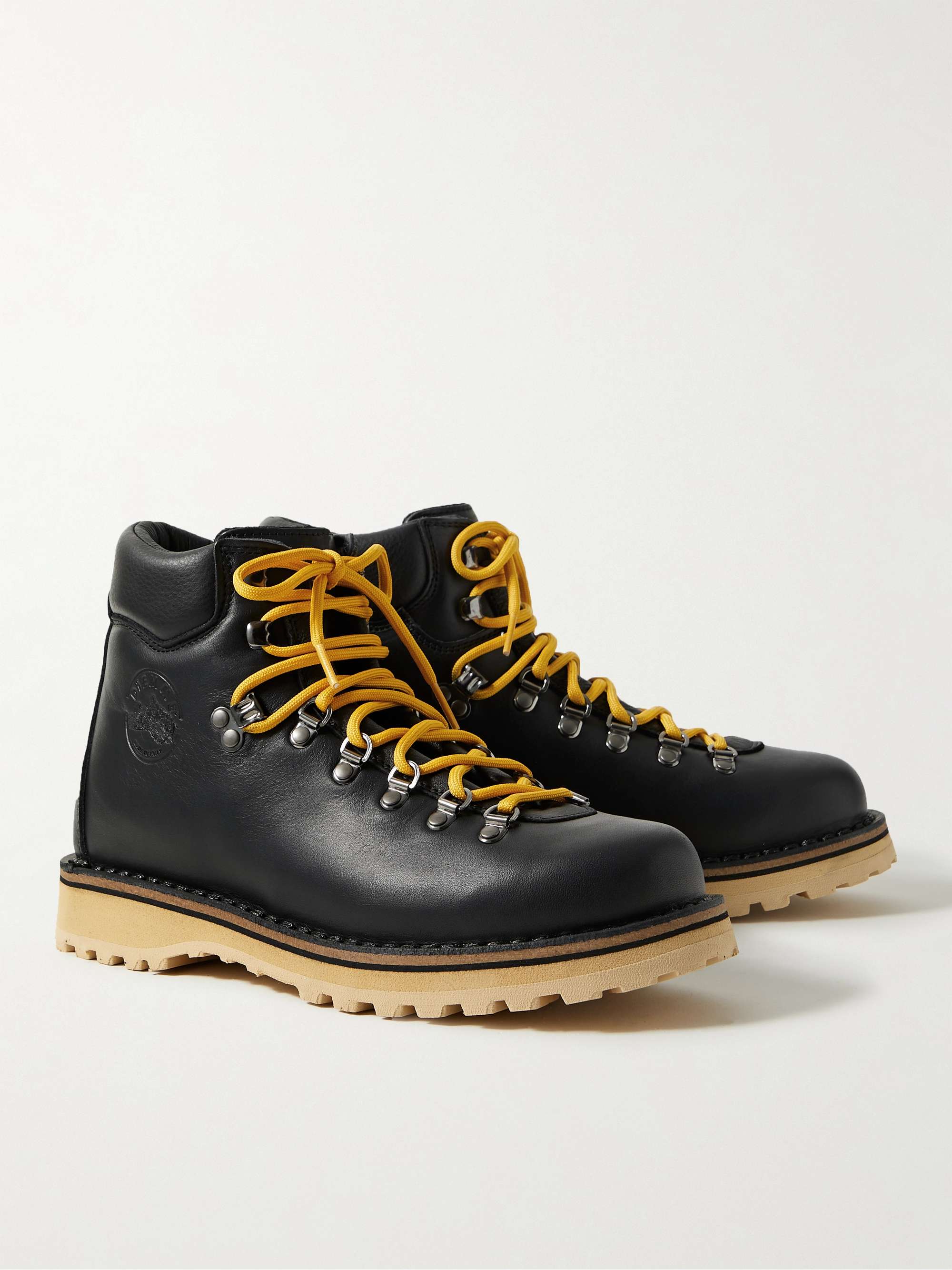 DIEMME Roccia Vet Logo-Debossed Leather Hiking Boots