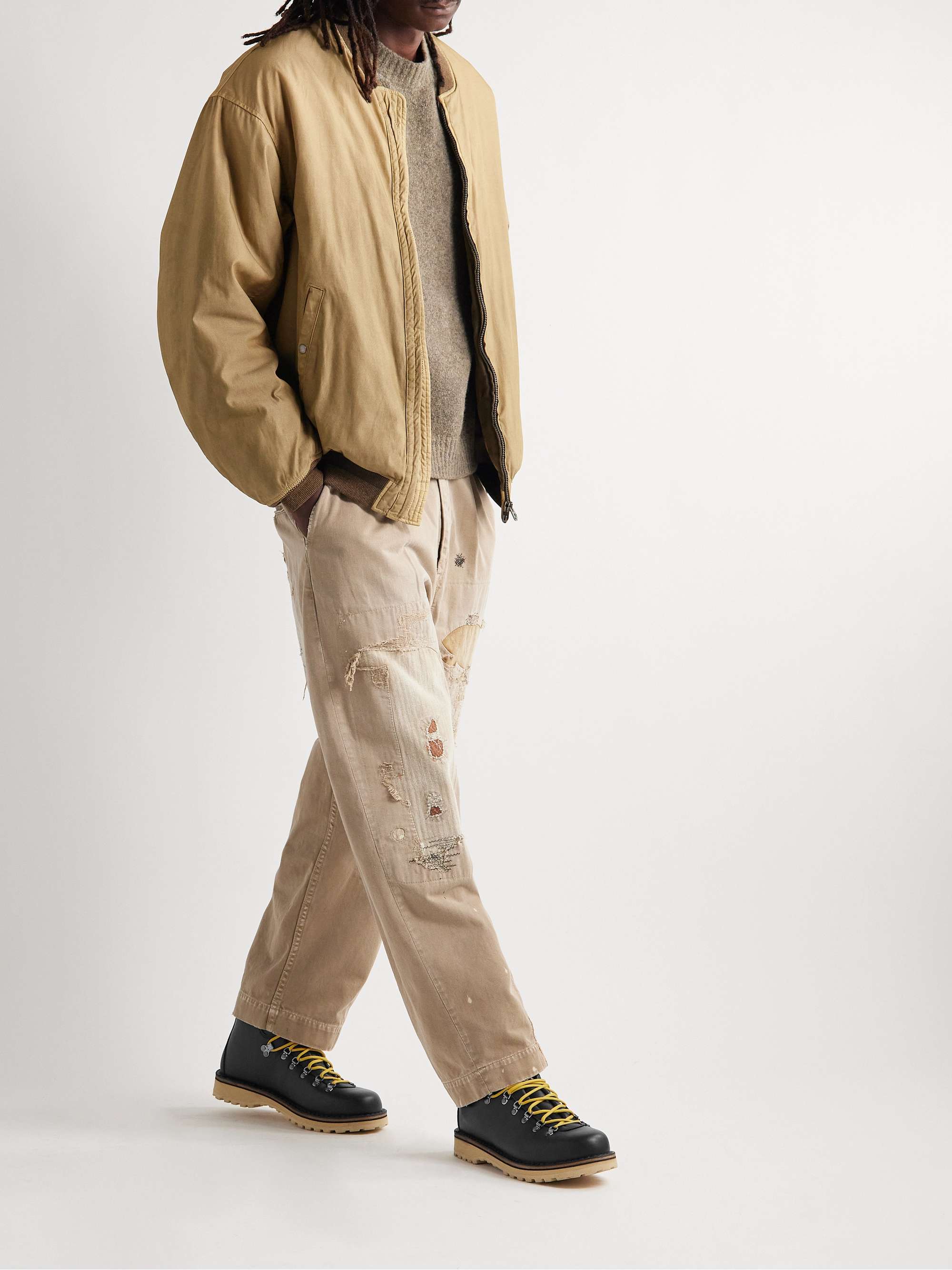 DIEMME Roccia Vet Logo-Debossed Leather Hiking Boots