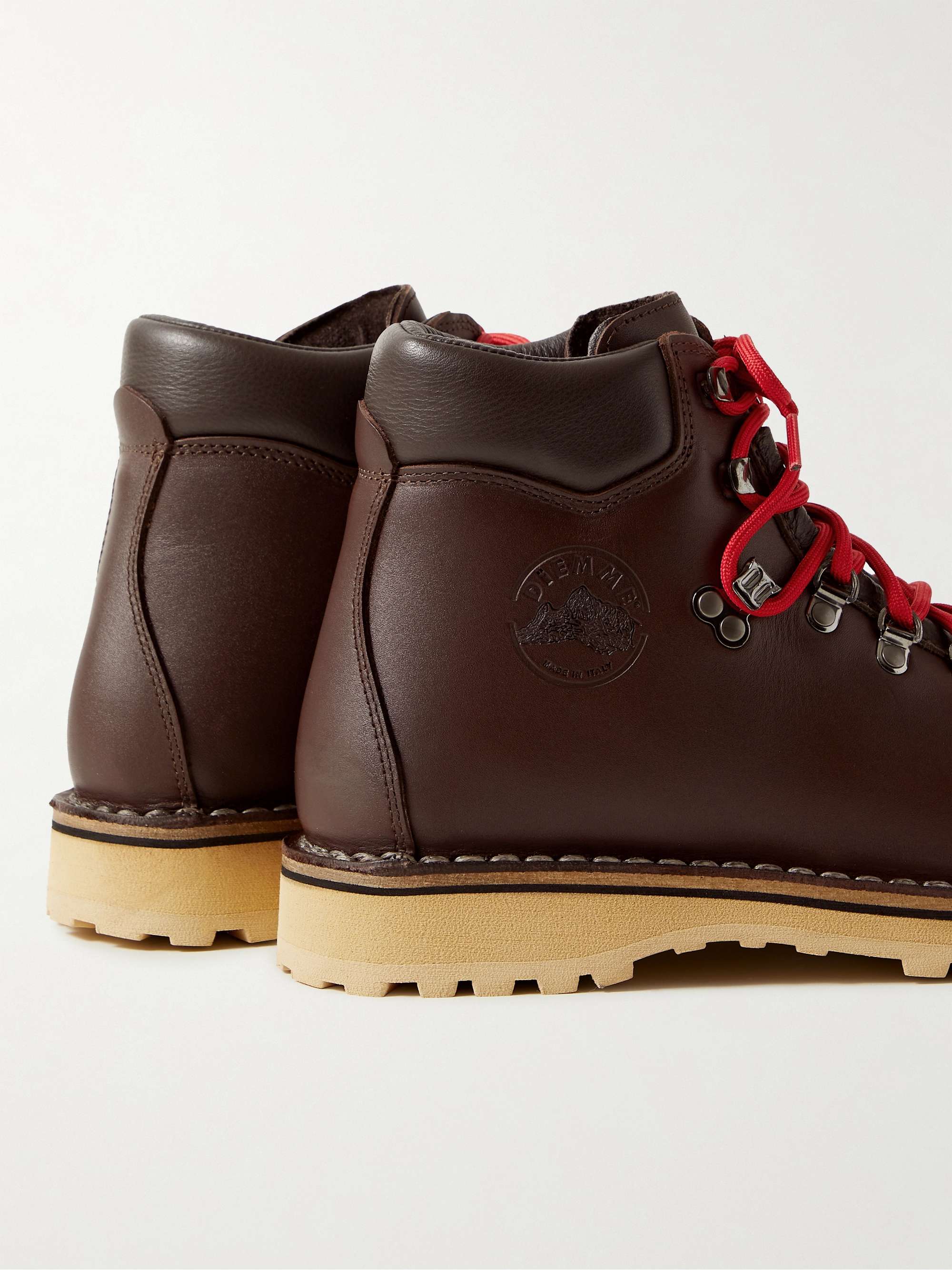 DIEMME Roccia Vet Logo-Debossed Leather Hiking Boots