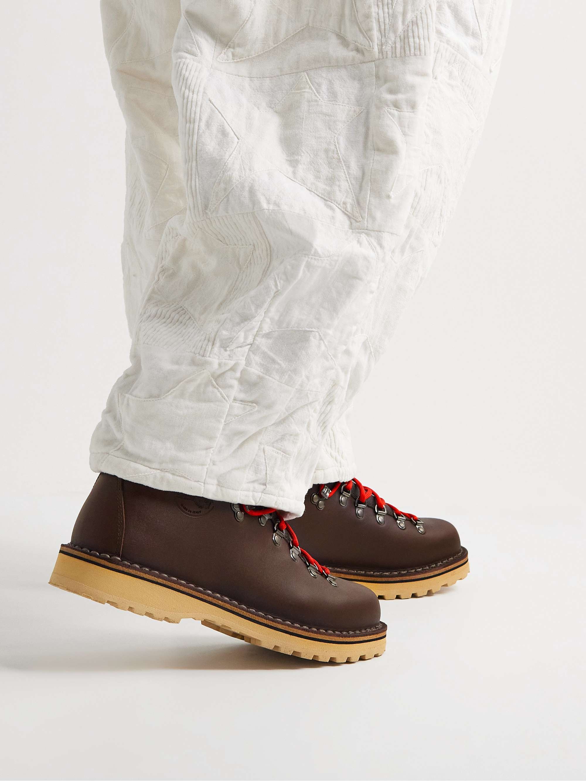 DIEMME Roccia Vet Logo-Debossed Leather Hiking Boots