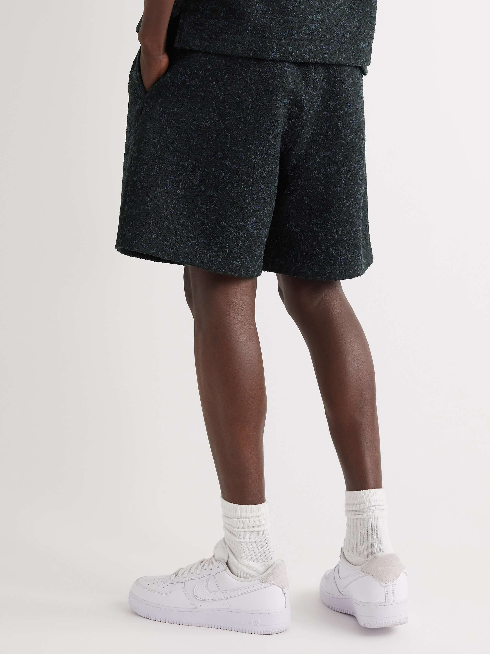 CLOTHSURGEON + Kvadrat Wide-Leg Worsted Wool-Blend Drawstring Shorts